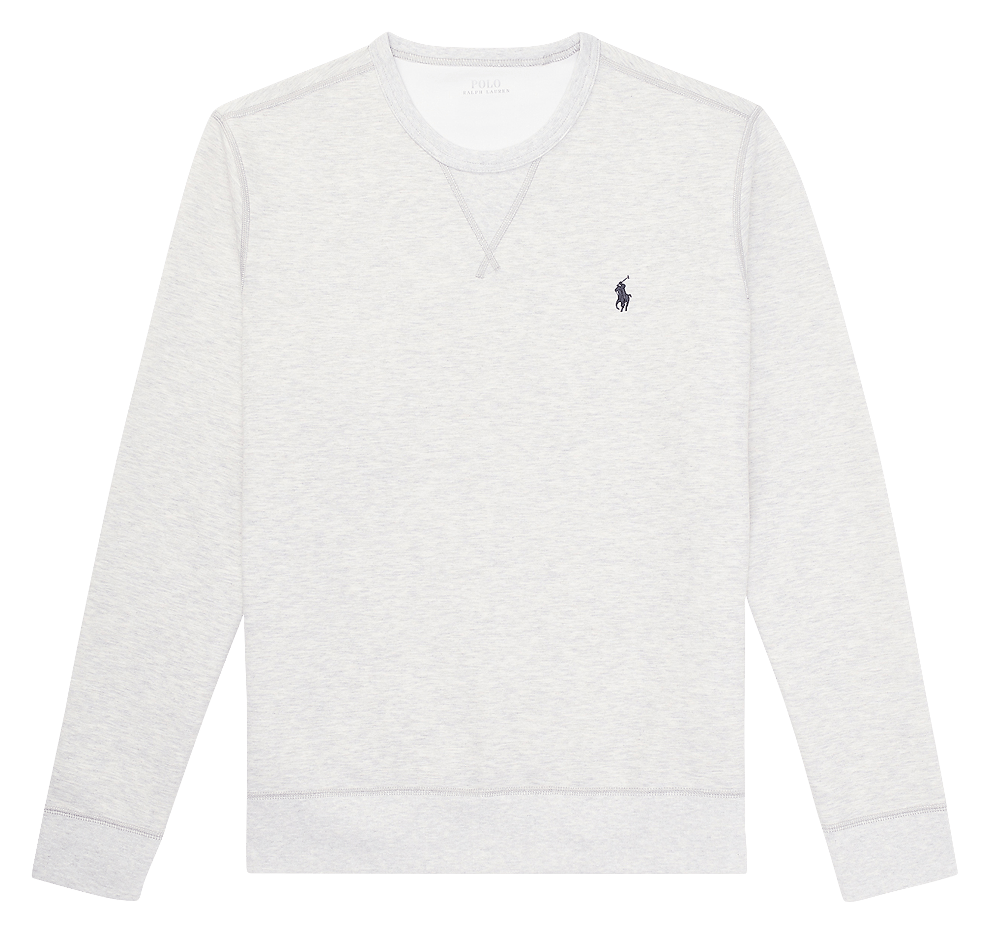 Sweat droit uni en coton mélangé POLO RALPH LAUREN Gris