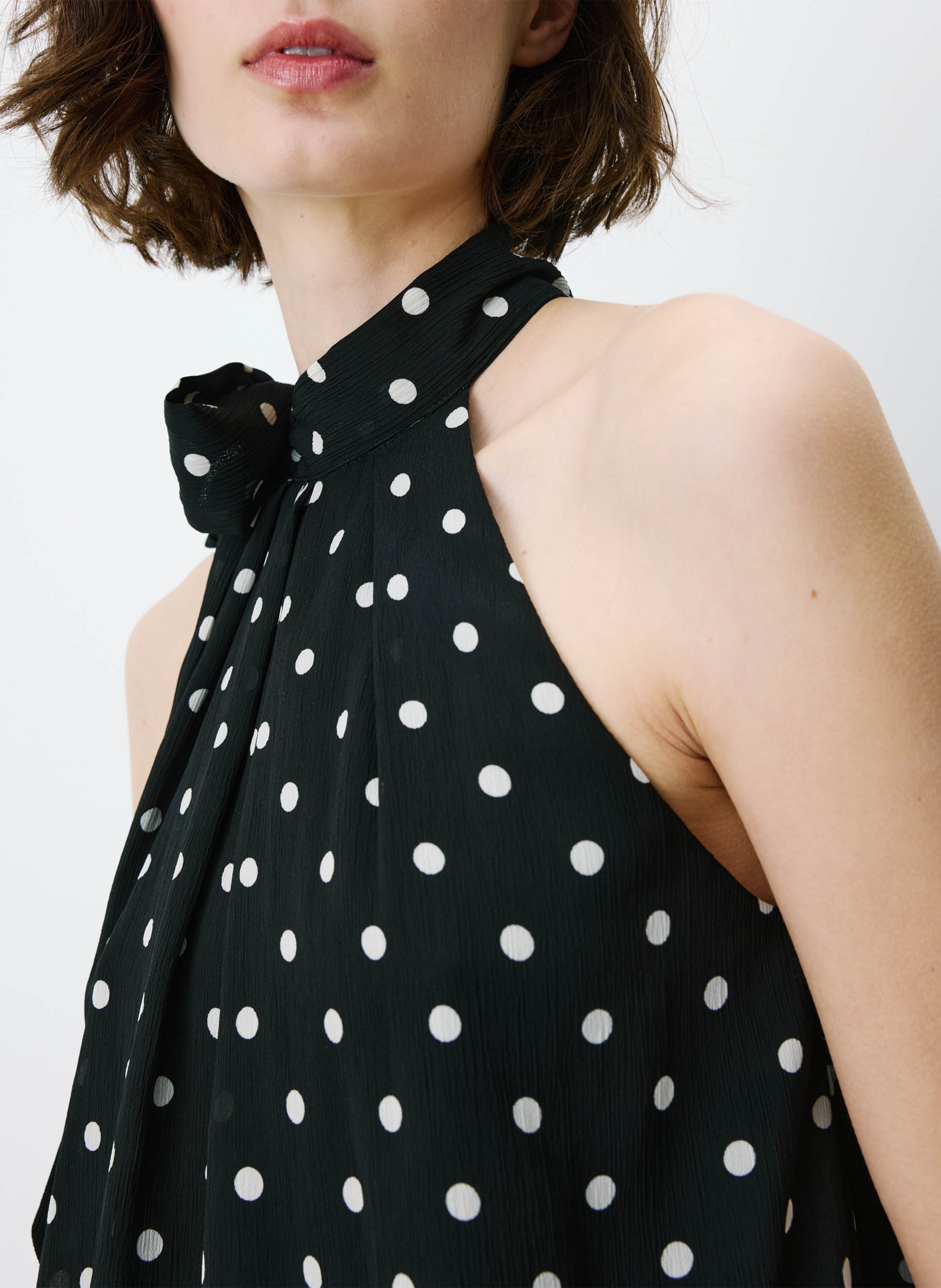 Printed high-neck top GRACE ET MILA Black
