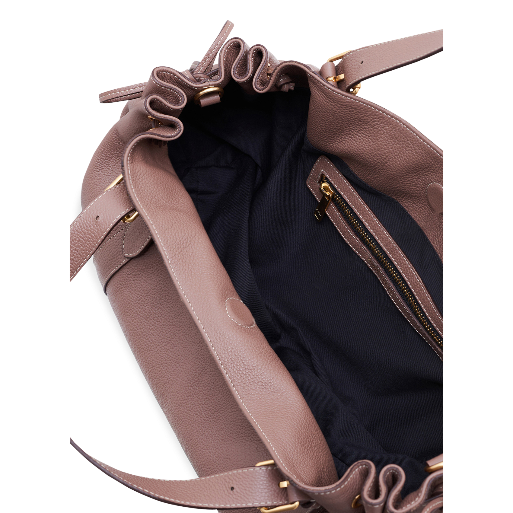 Lederhandtasche mit strukturierter Oberfläche GERARD DAREL Braun