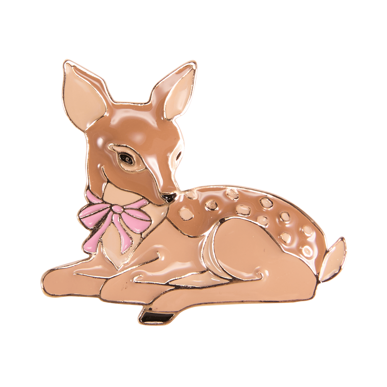 Enamel deer brooch DES PETITS HAUTS Golden