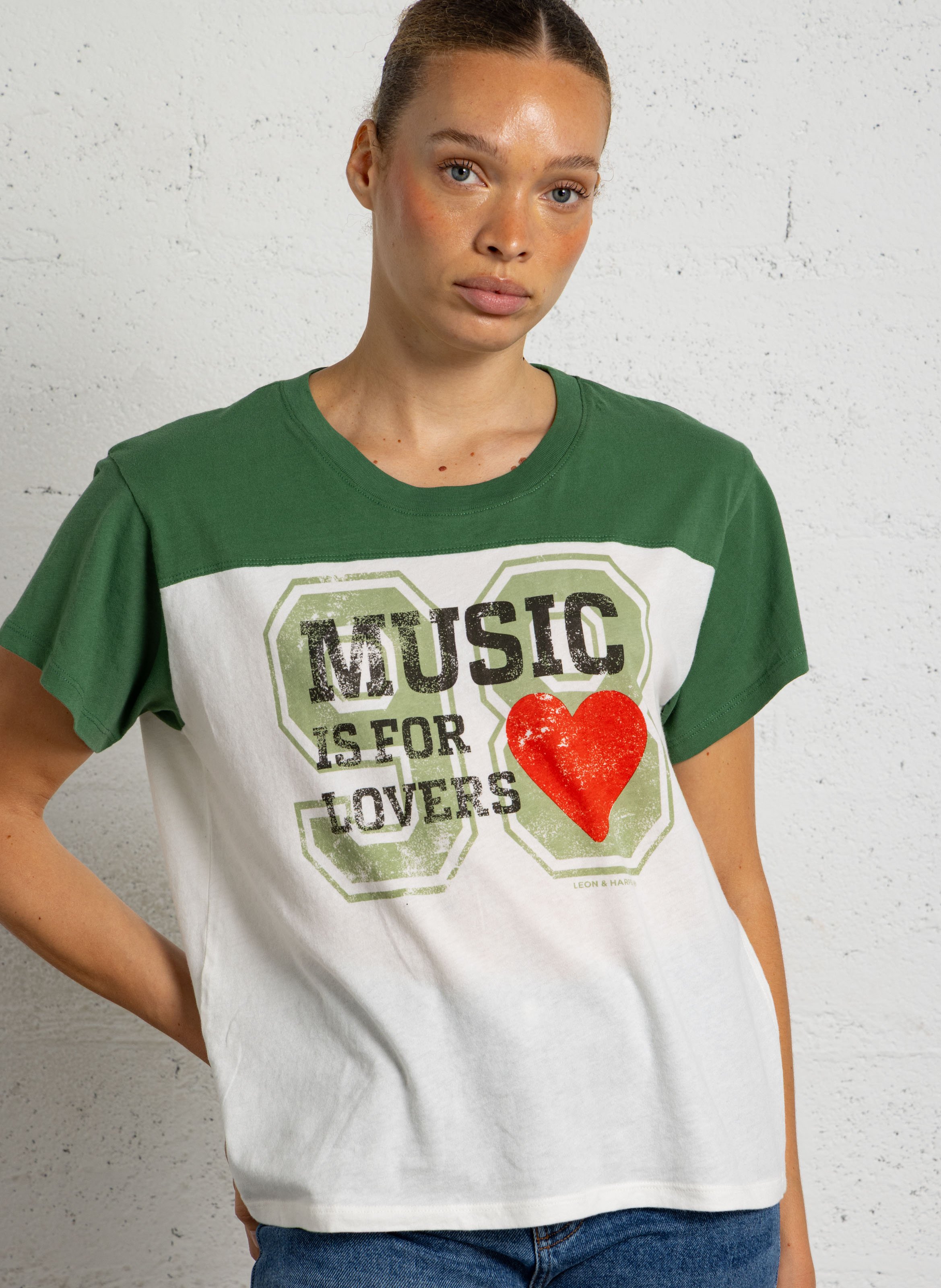 Printed organic cotton T-shirt LEON & HARPER