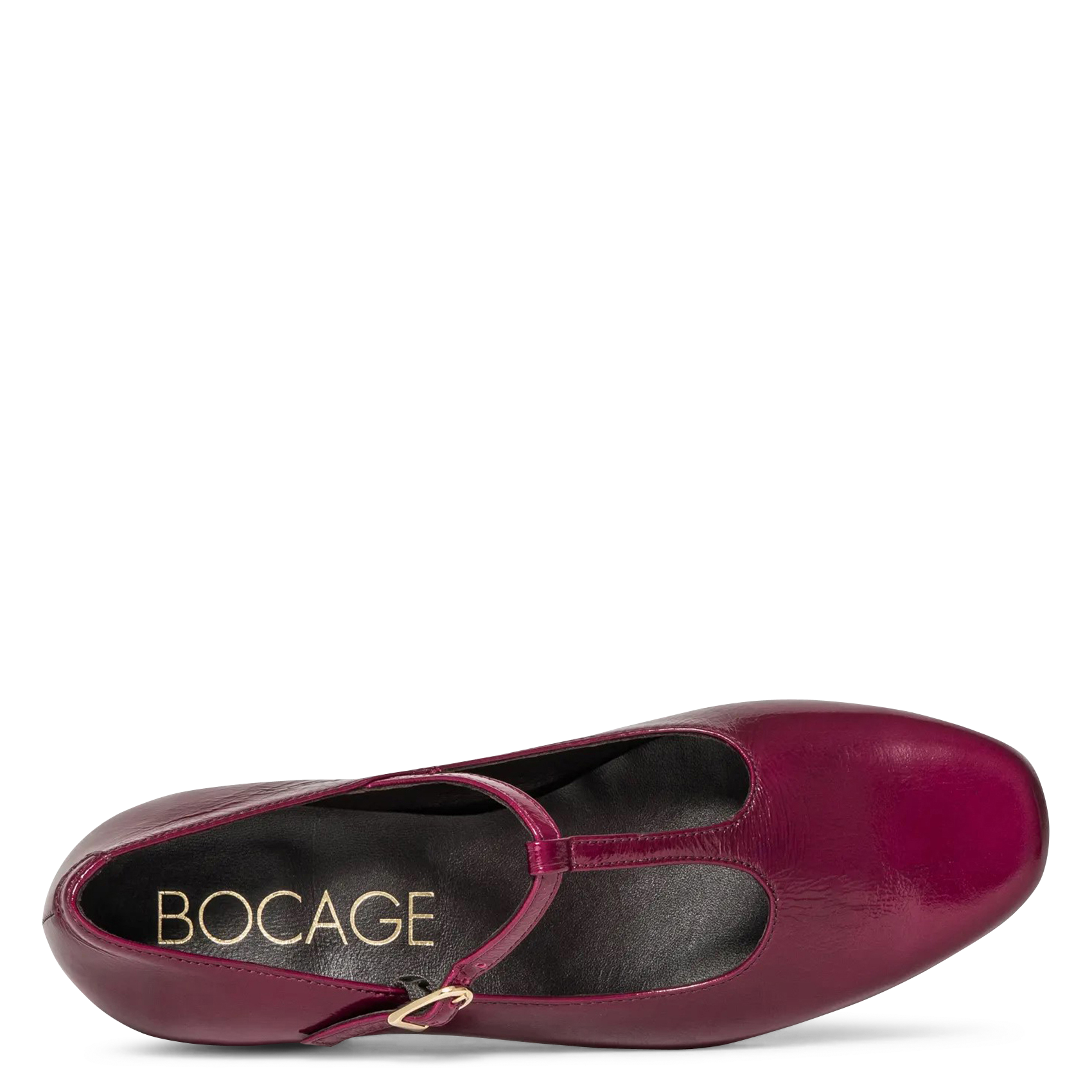 Ballerines à talons en cuir BOCAGE Rouge