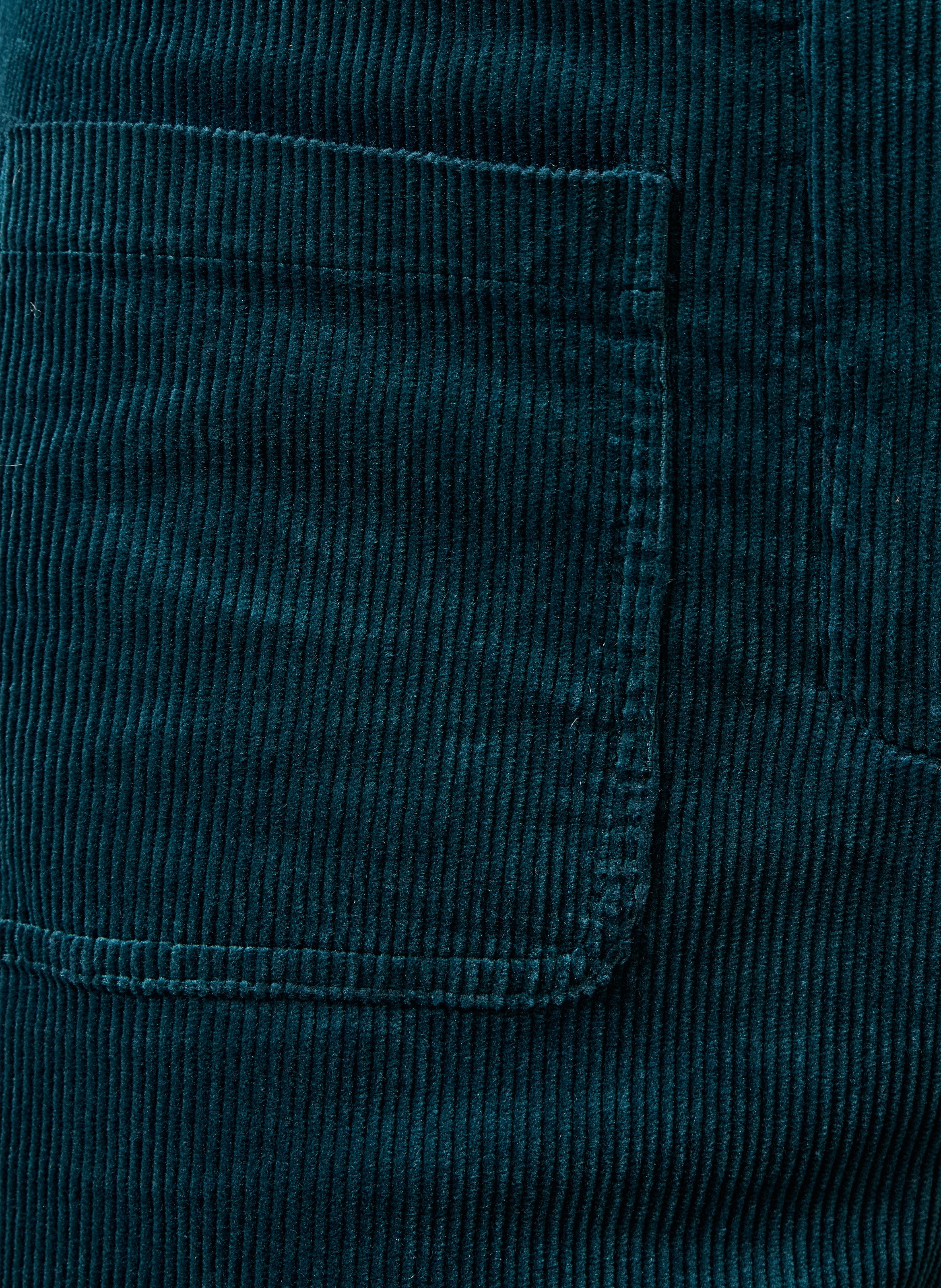 Pantalon large taille haute en coton mélangé LA FEE MARABOUTEE Bleu
