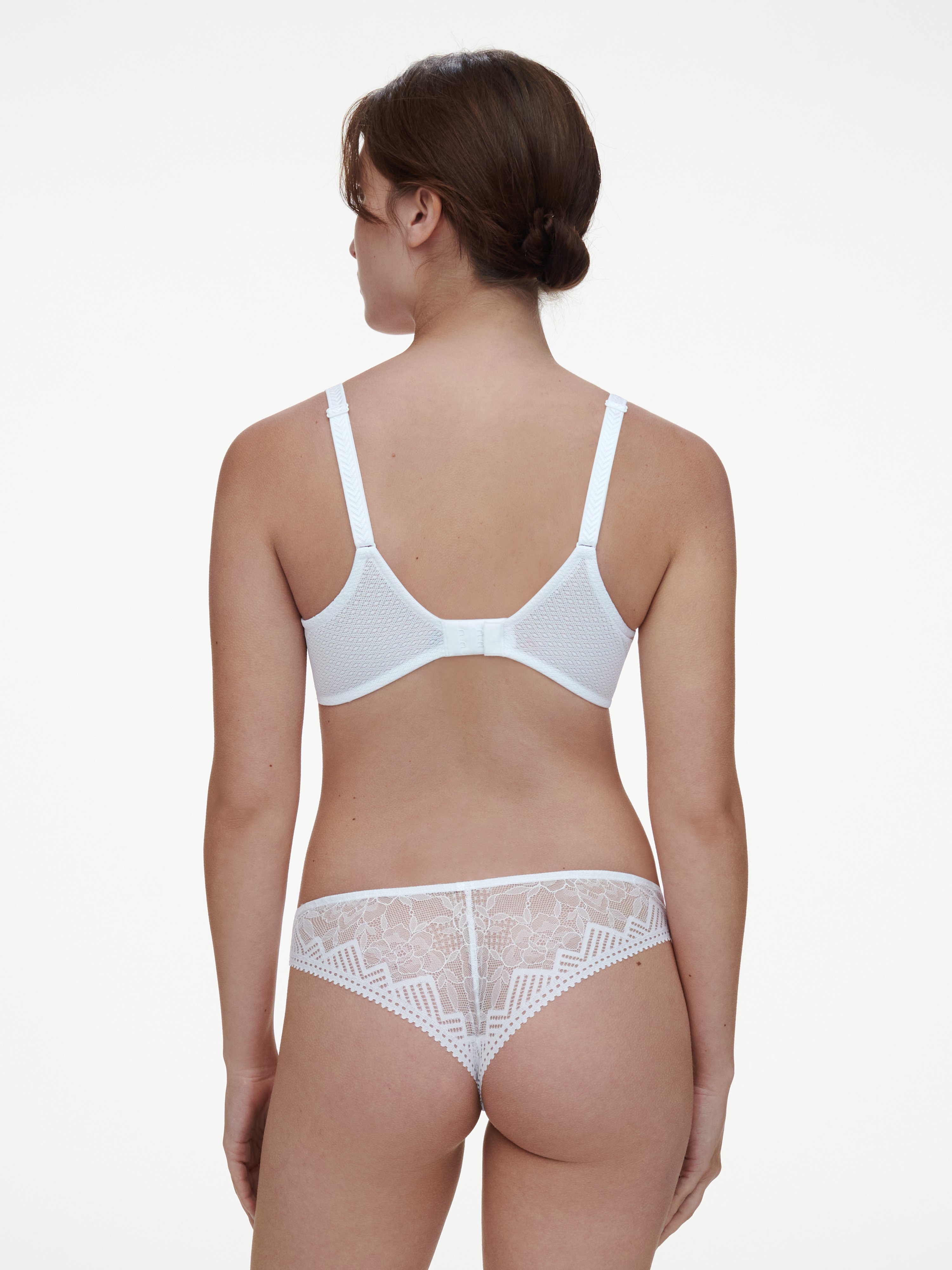 Lace demi-cup bra CHANTELLE White