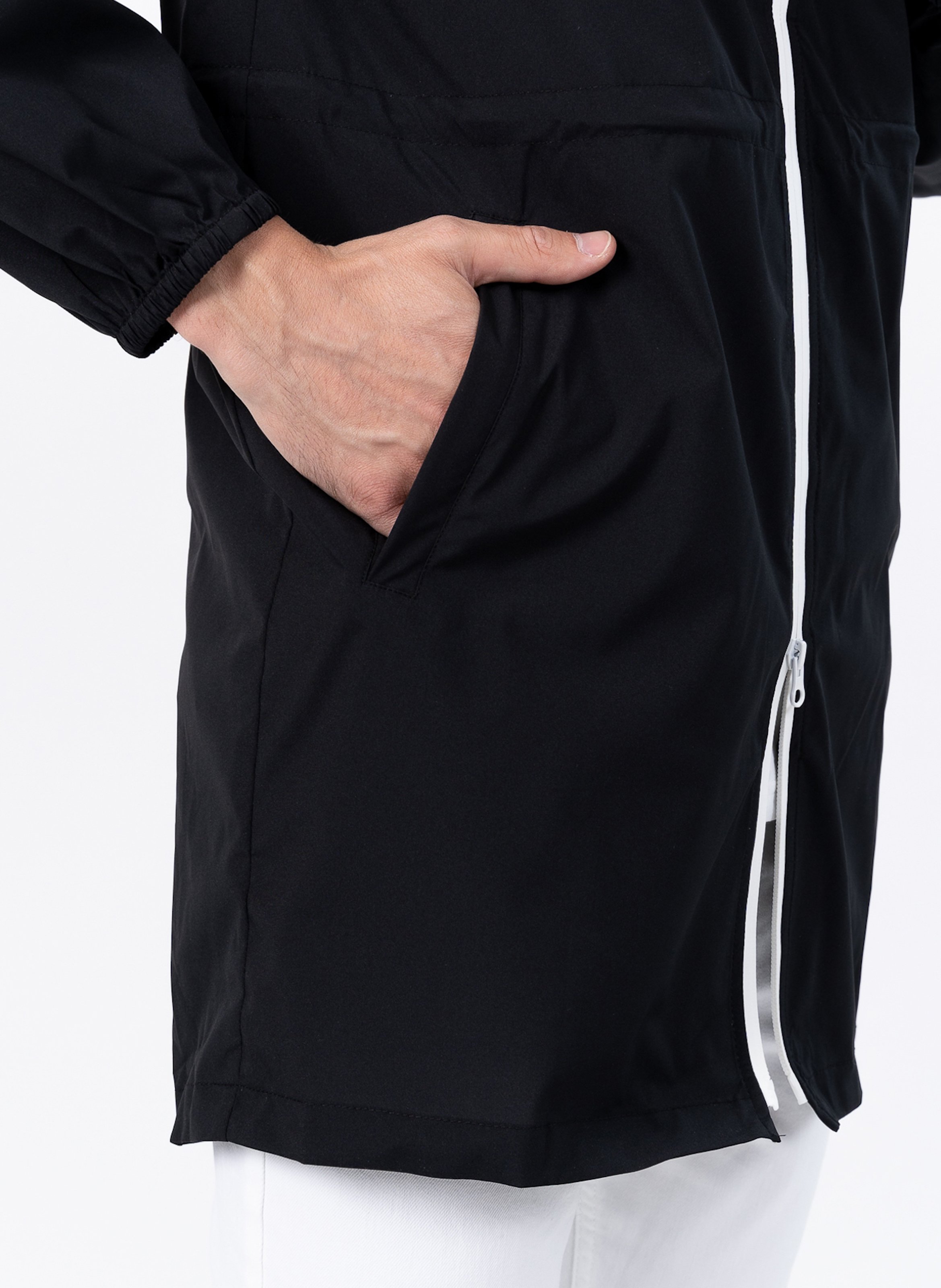 Long convertible hooded raincoat FLOTTE Black