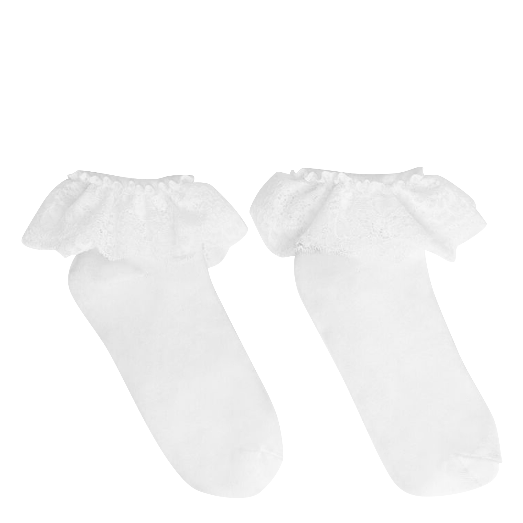 Chaussettes à volants en coton mélangé MAJE Blanc