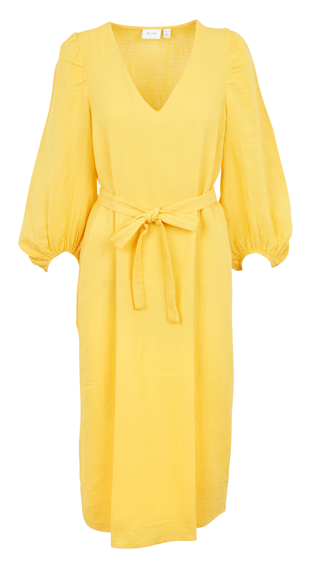 V-neck cotton midi dress VILA