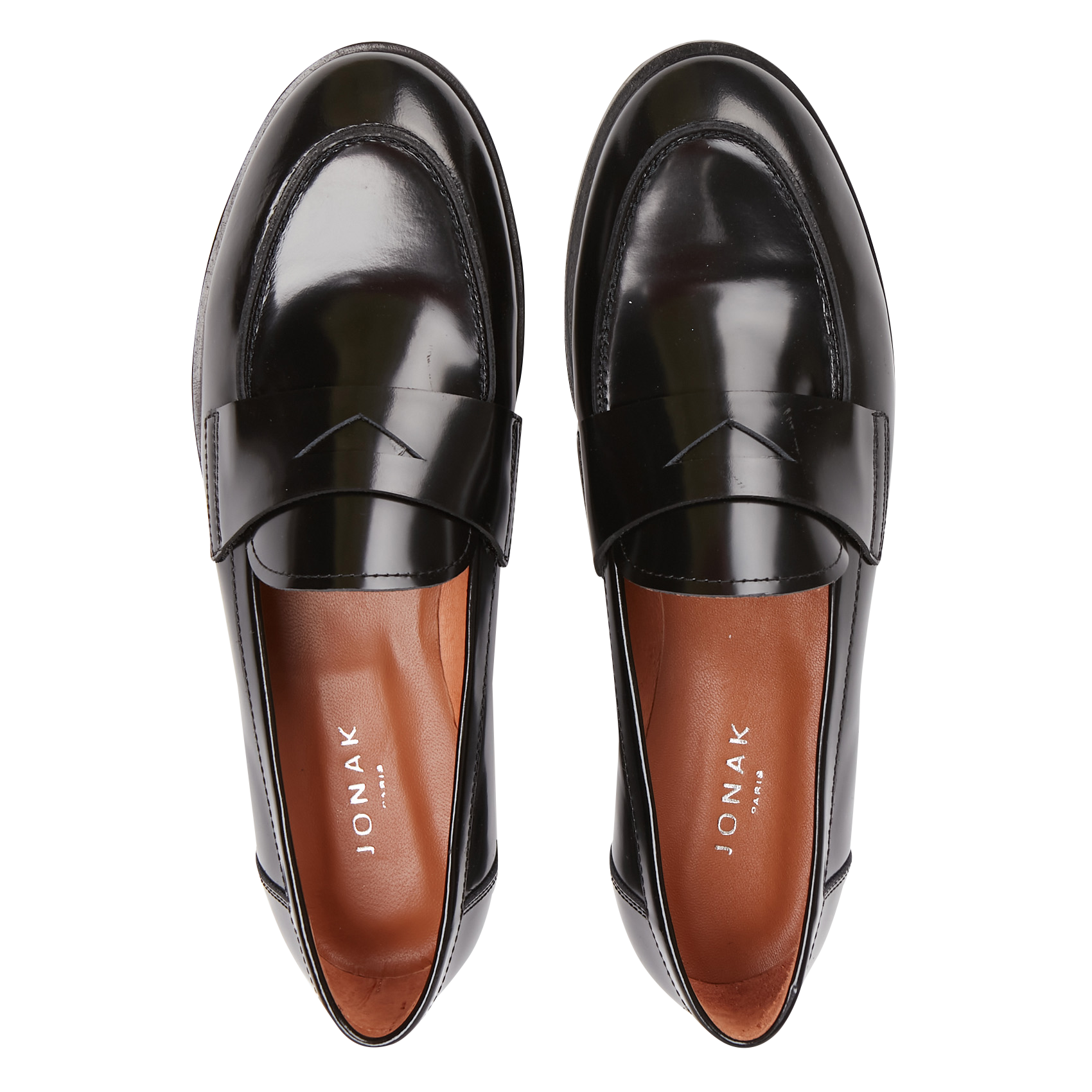 Leather moccasins JONAK Black