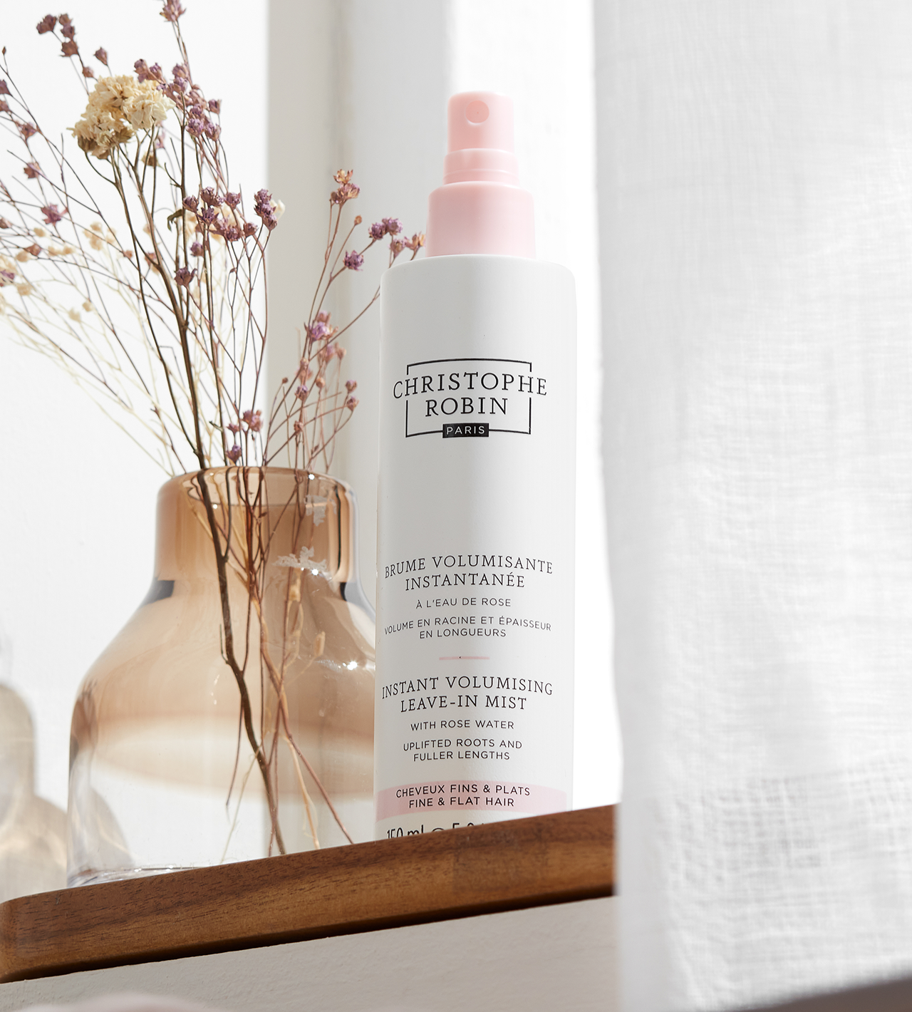 Brume volumisante instantanée à l'eau de rose CHRISTOPHE ROBIN No color