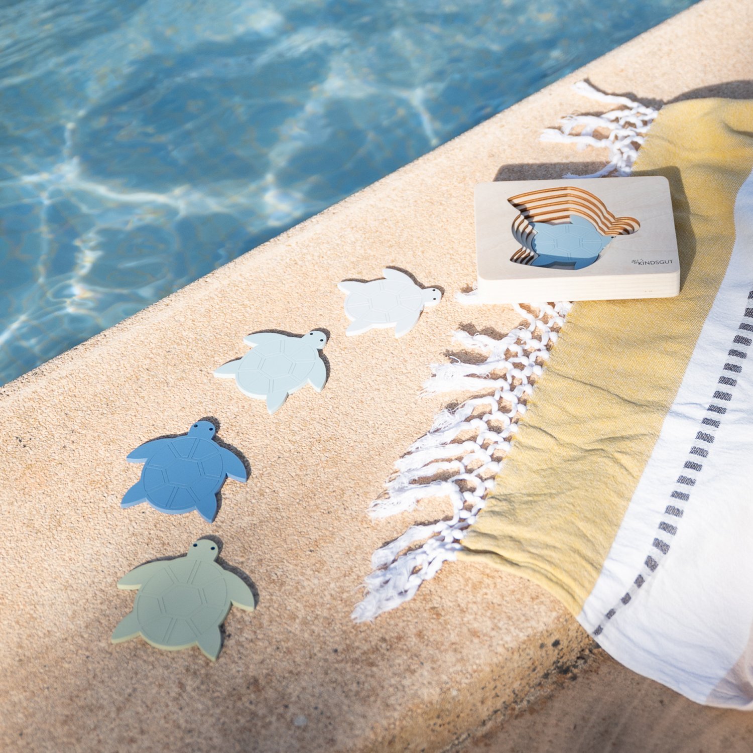 Wooden rabbit puzzle KINDSGUT Green