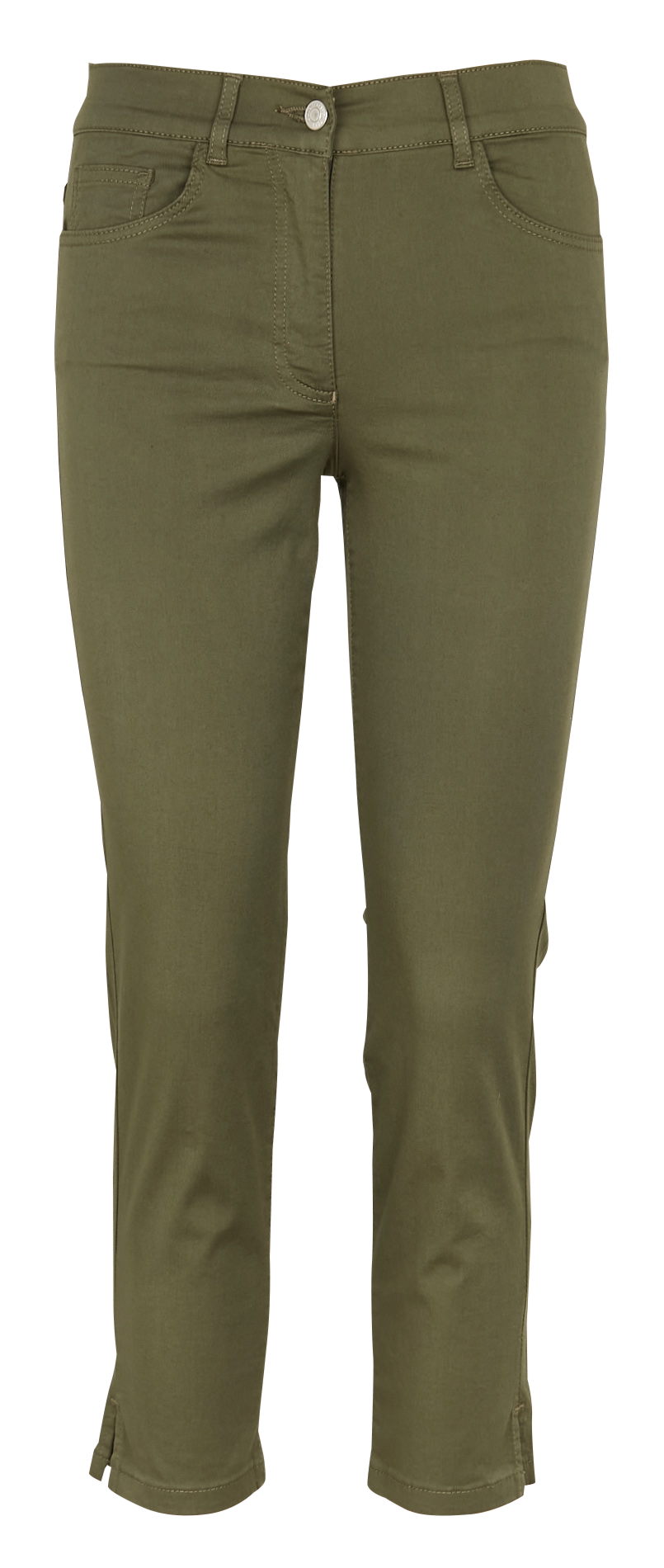 Cropped cotton-blend pants PK012-MASONB Vert kaki