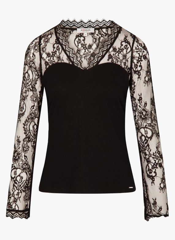 Blouse femme MORGAN Teeshirt NEW Collection Été New MultiCo Noir Floral Blouse femme MORGAN Teeshirt NEW Collection Été New MultiCo Noir Floral
