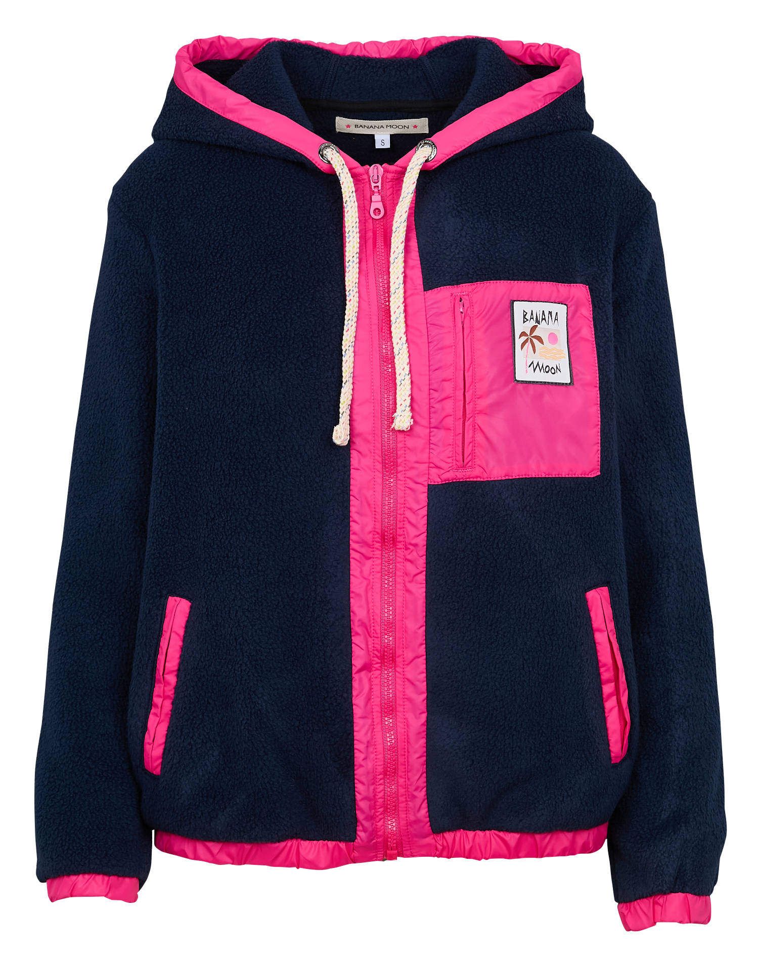 Fleecejacke mit Kapuze BANANA MOON Blau