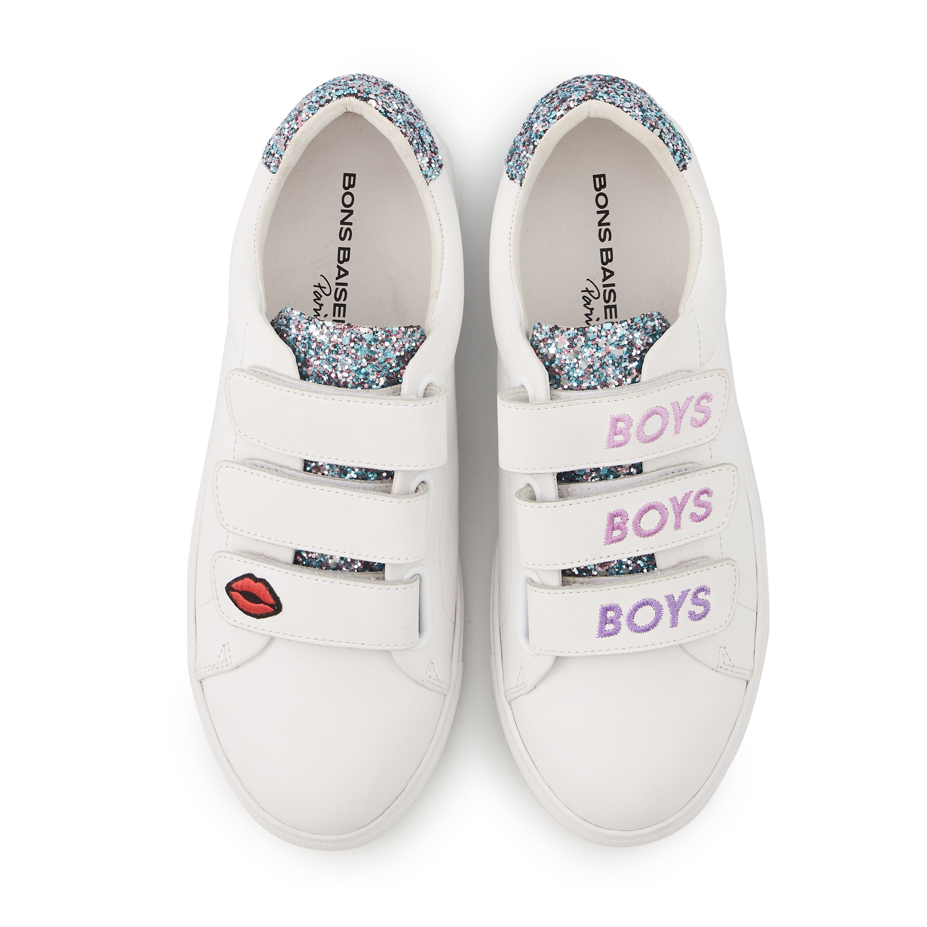 Leather sneakers BONS BAISERS PARIS White