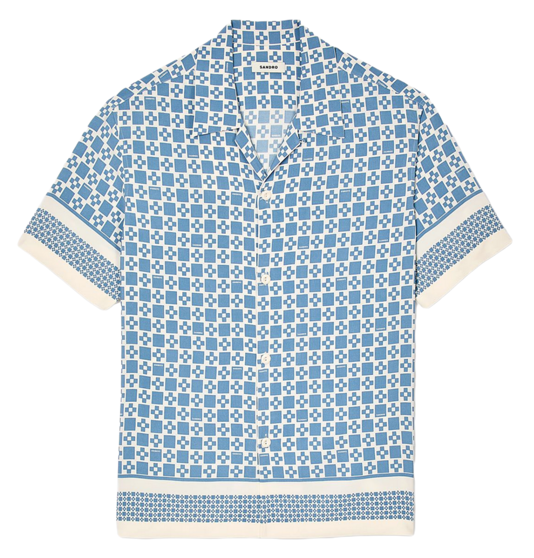 Rechte bedrukte blouse SANDRO Blauw