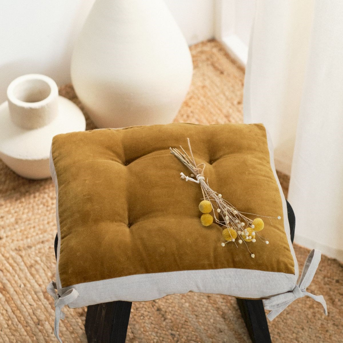 Cotton chair pad TODAY LINGE DE MAISON Brown