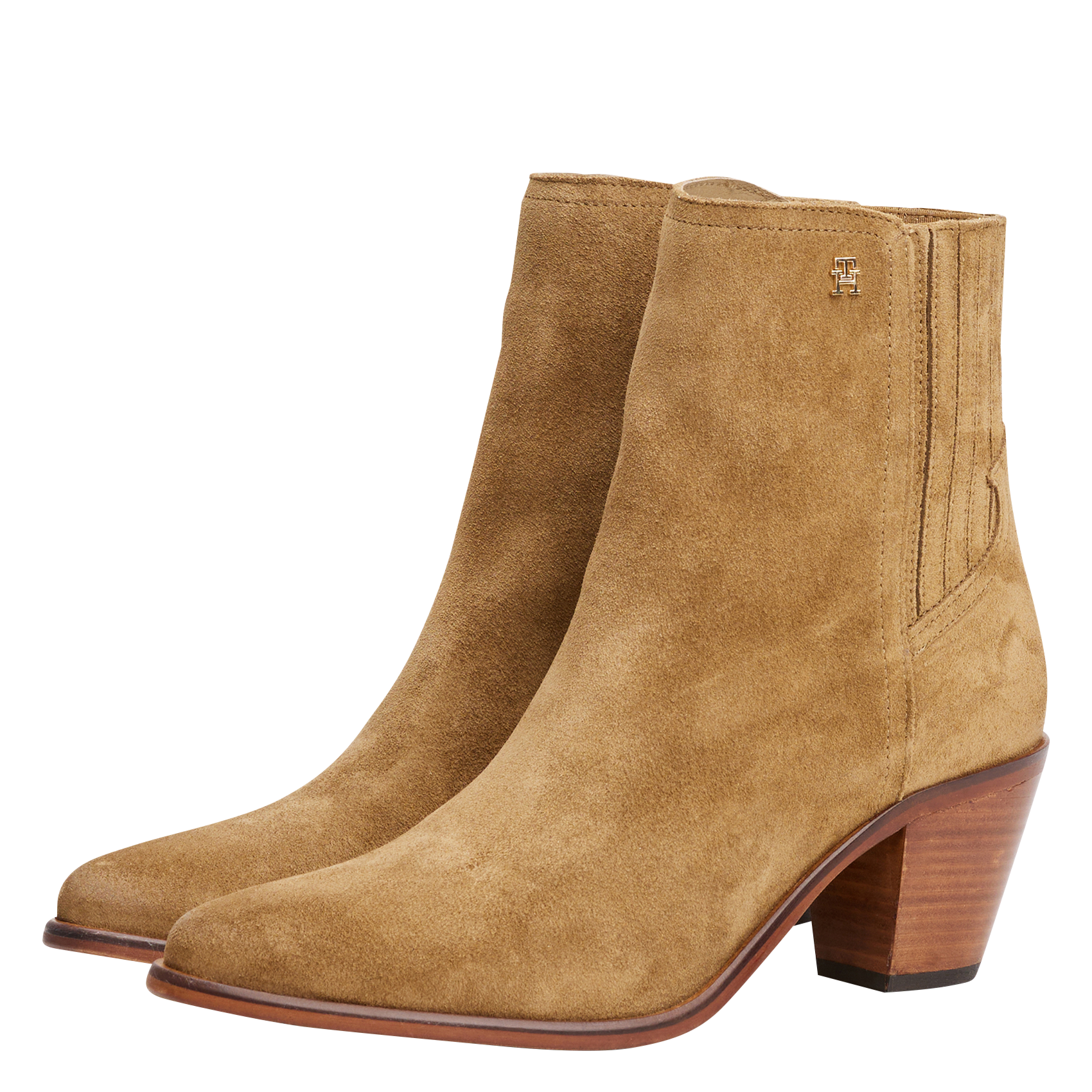 Bottines en cuir velours TOMMY HILFIGER Marron