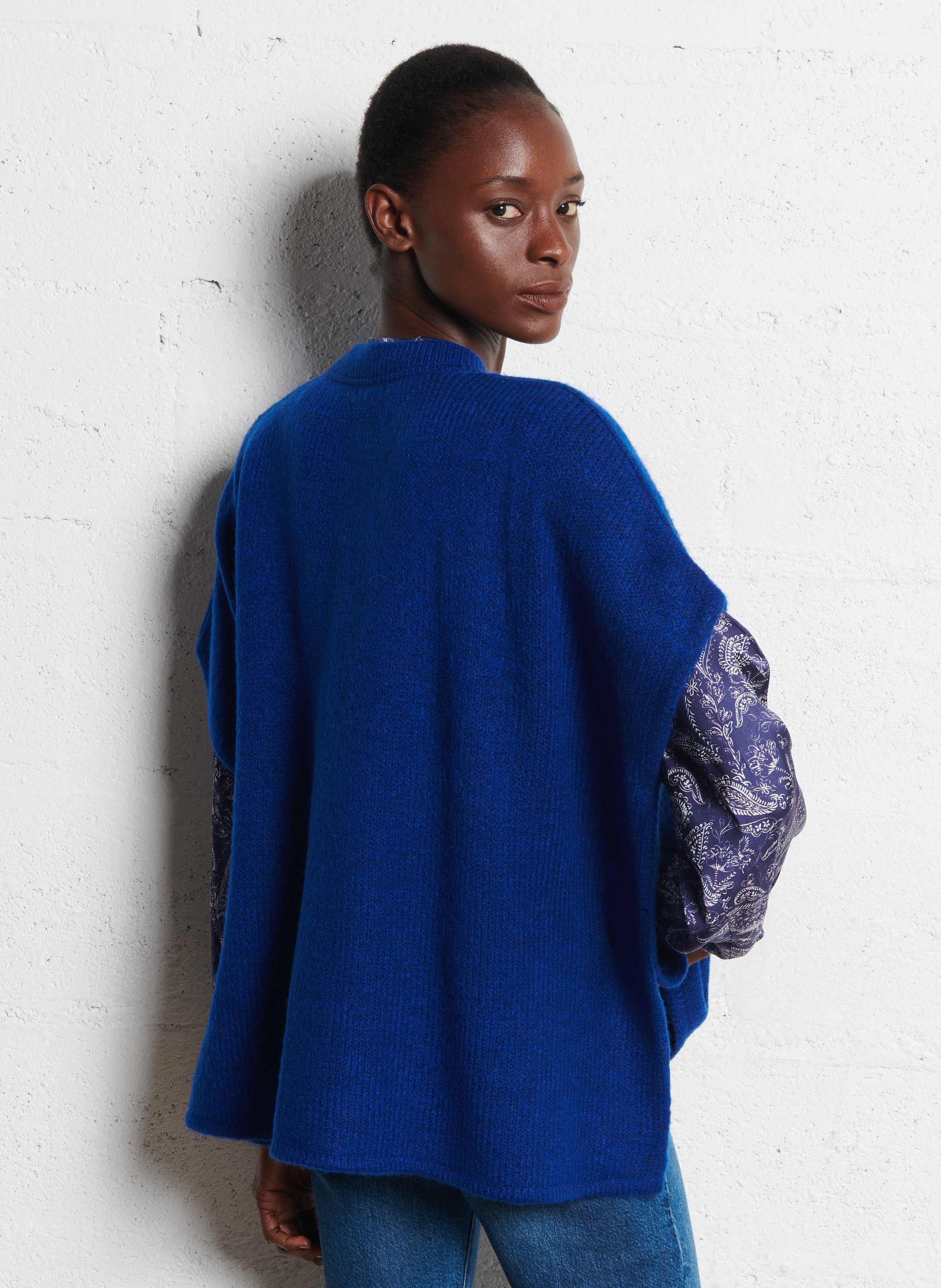 Oversized round-neck sweater ONE STEP Blue