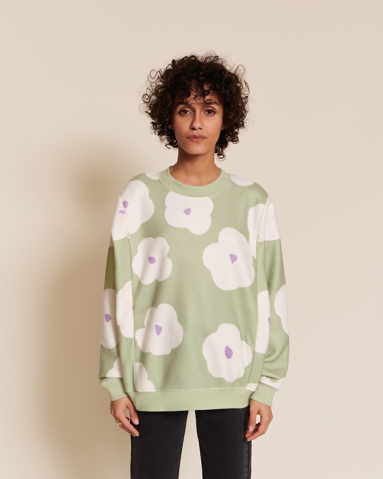The Silke nursing sweatshirt in recycled fleece EMOI EMOI Green