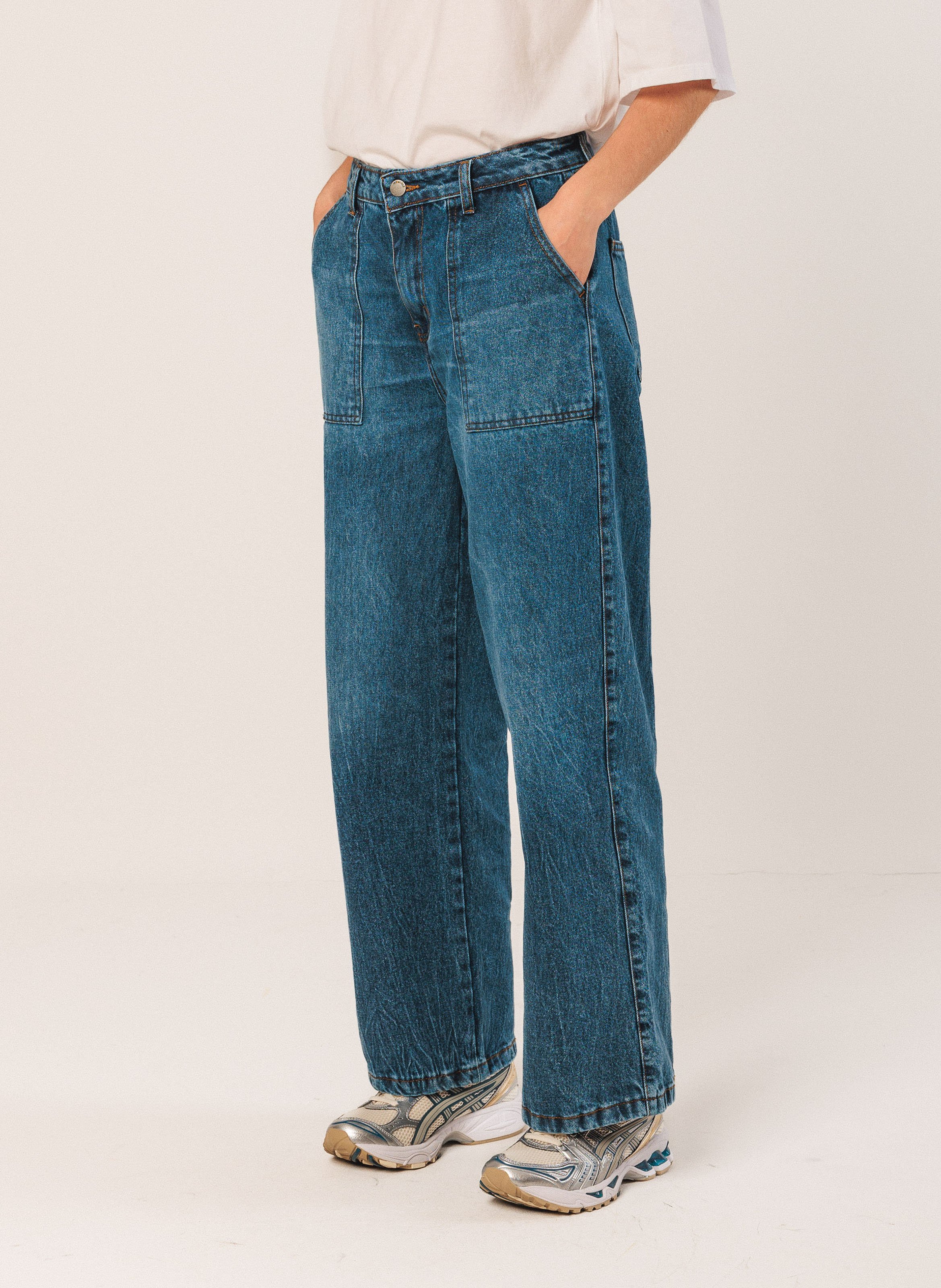 Jean droit en coton INDI & COLD Jean Stone