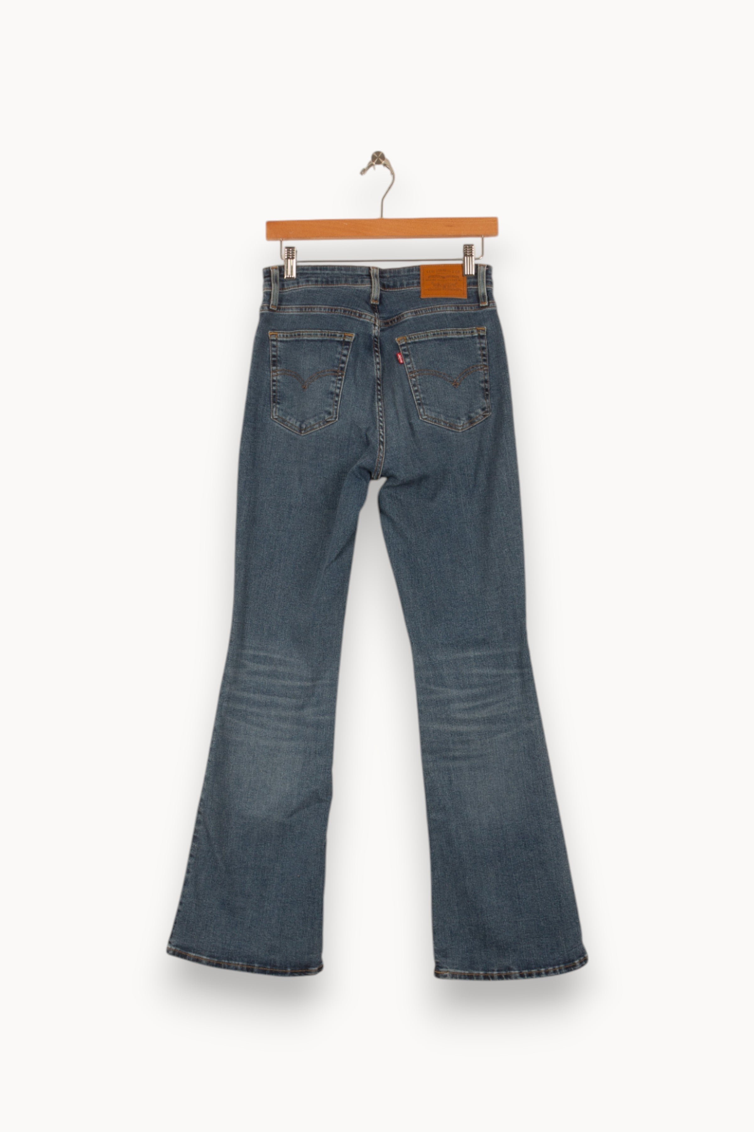 Cropped slim jeans with studs LEVI'S - Seconde main Blue