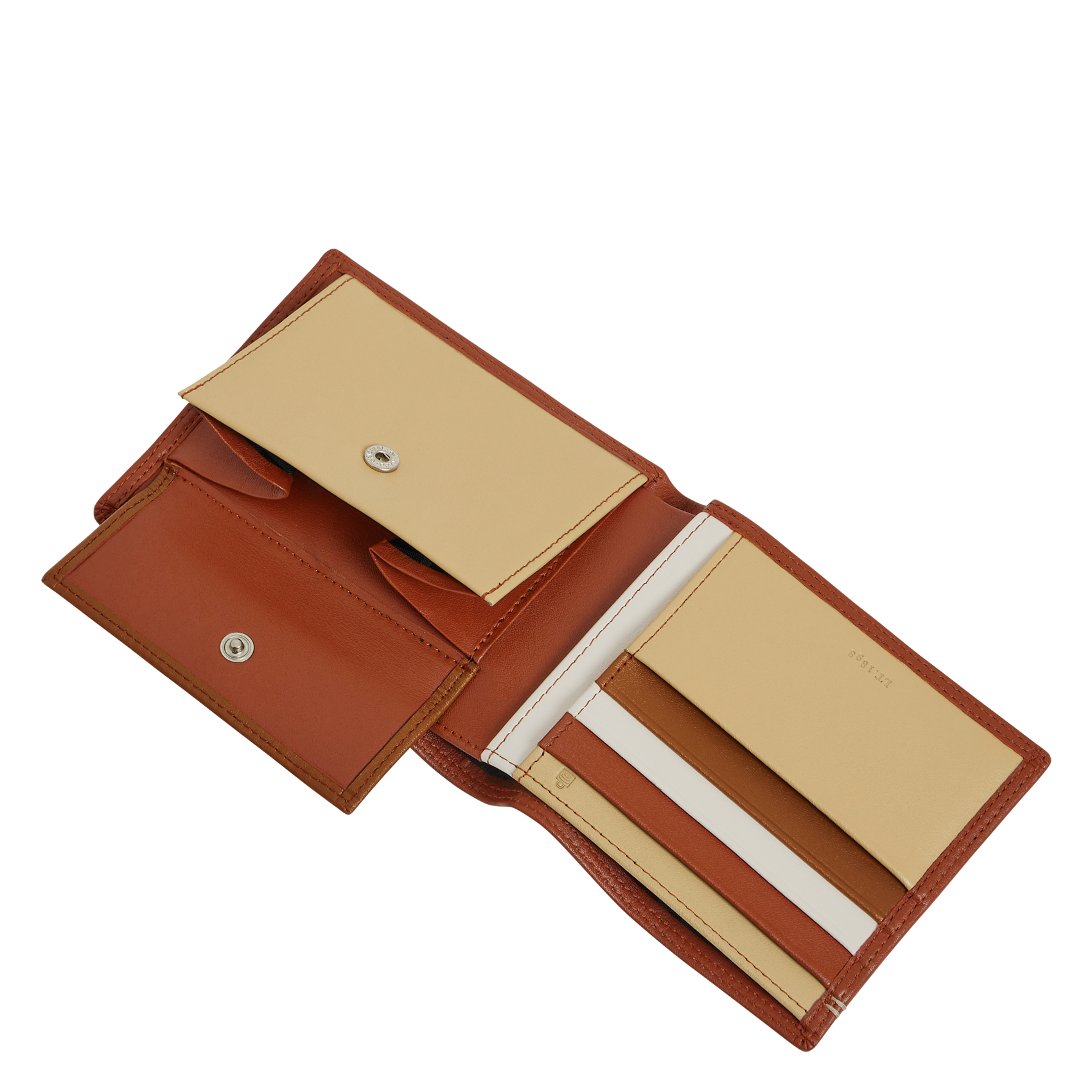 Kleine, leren portemonnee LE TANNEUR Veelkleurig