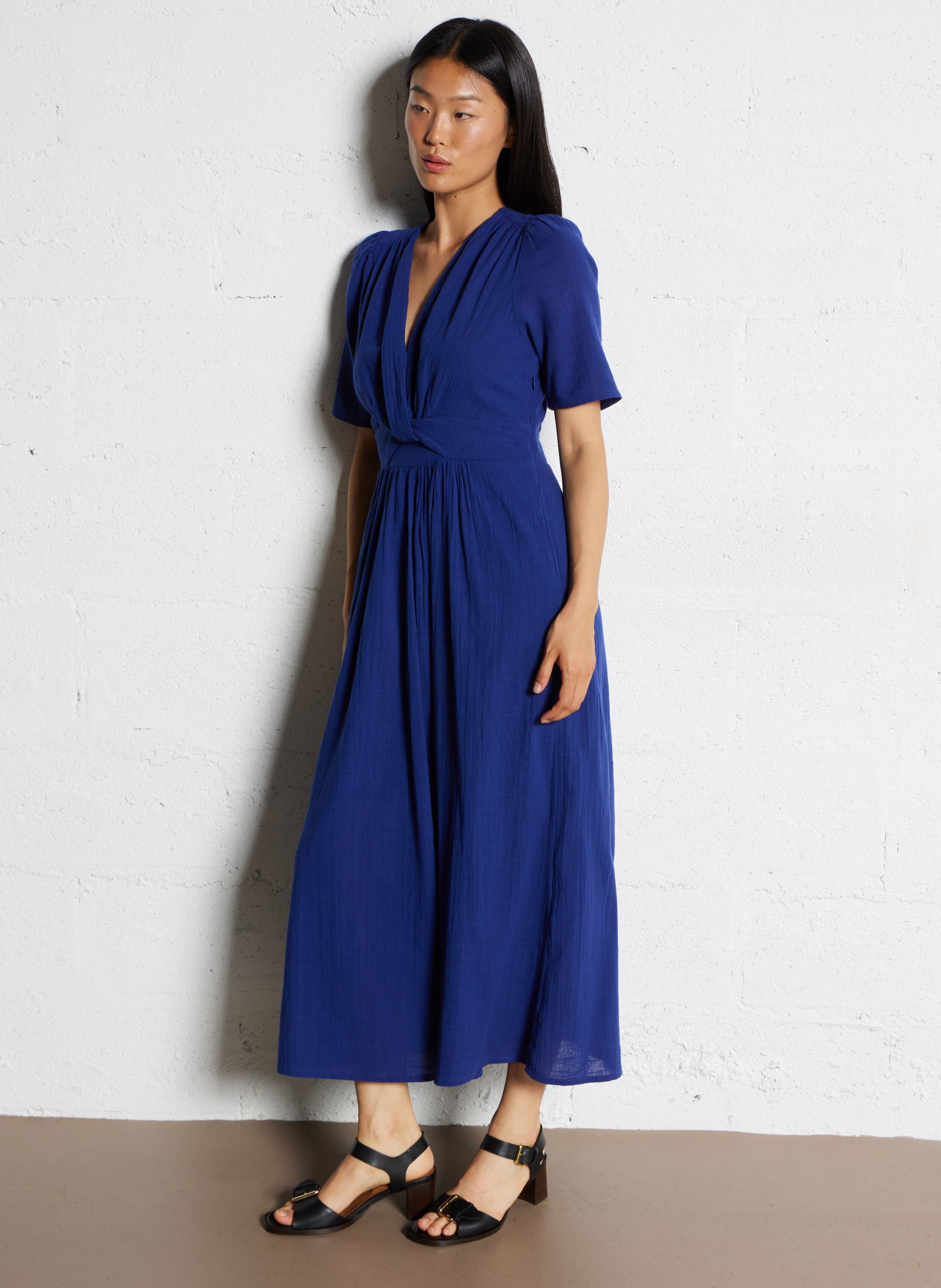 Bleu Roi Robe Bleu Marine Et Collant Noir Robe Droite Bleu Marine