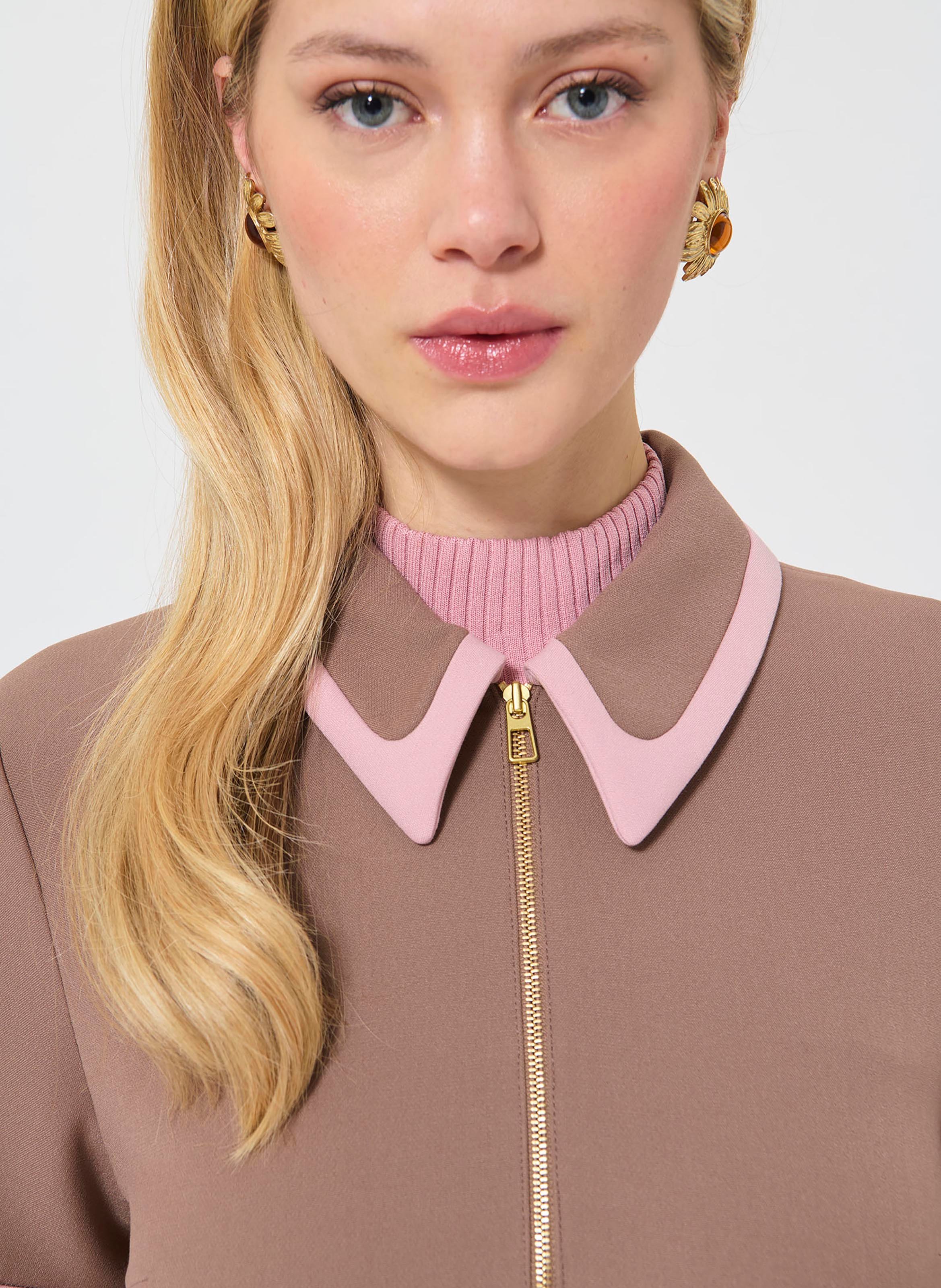 Robe courte trapèze rétro TARA JARMON Beige