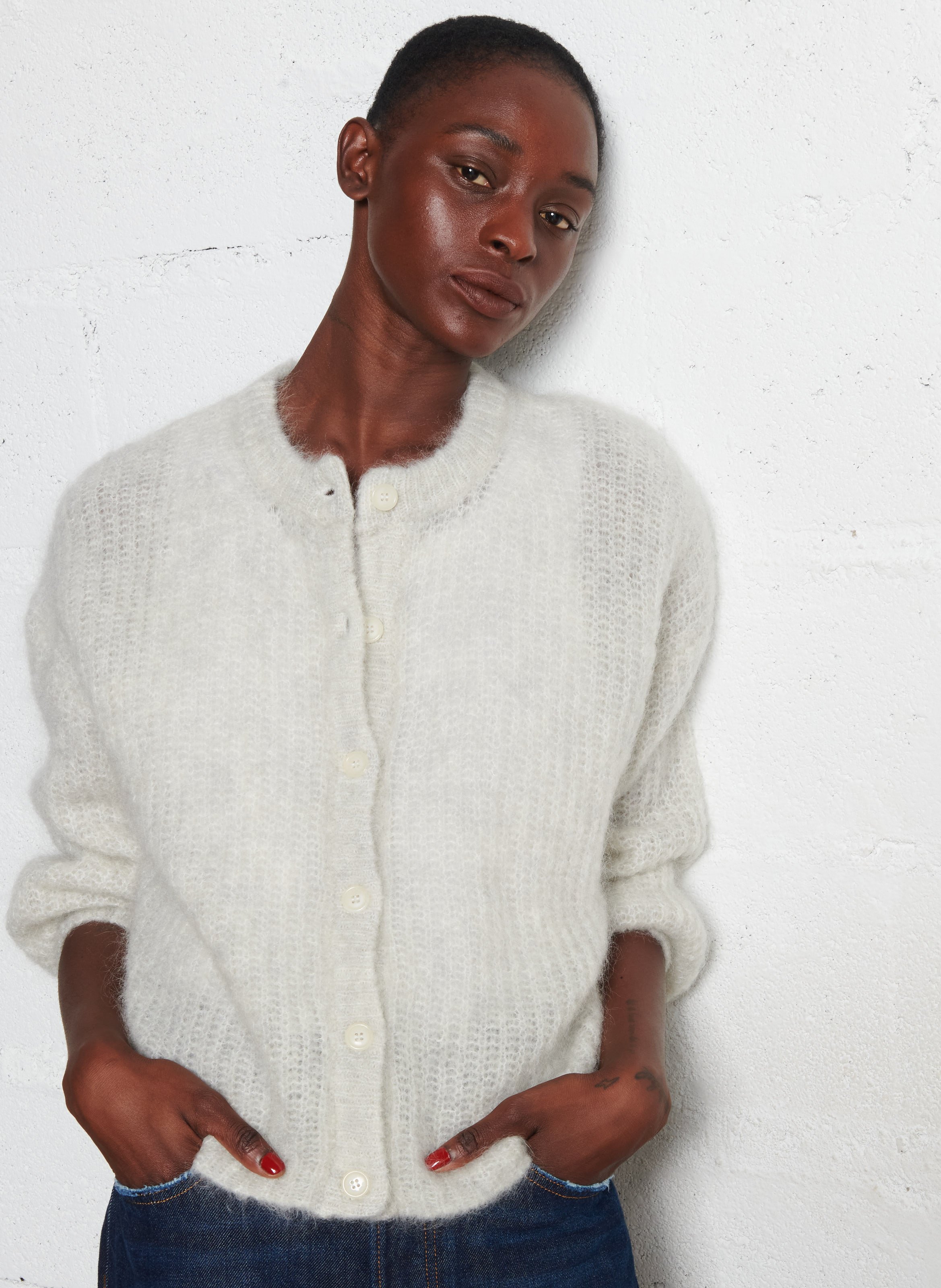 Oversized fluffy wool blend vest DES PETITS HAUTS