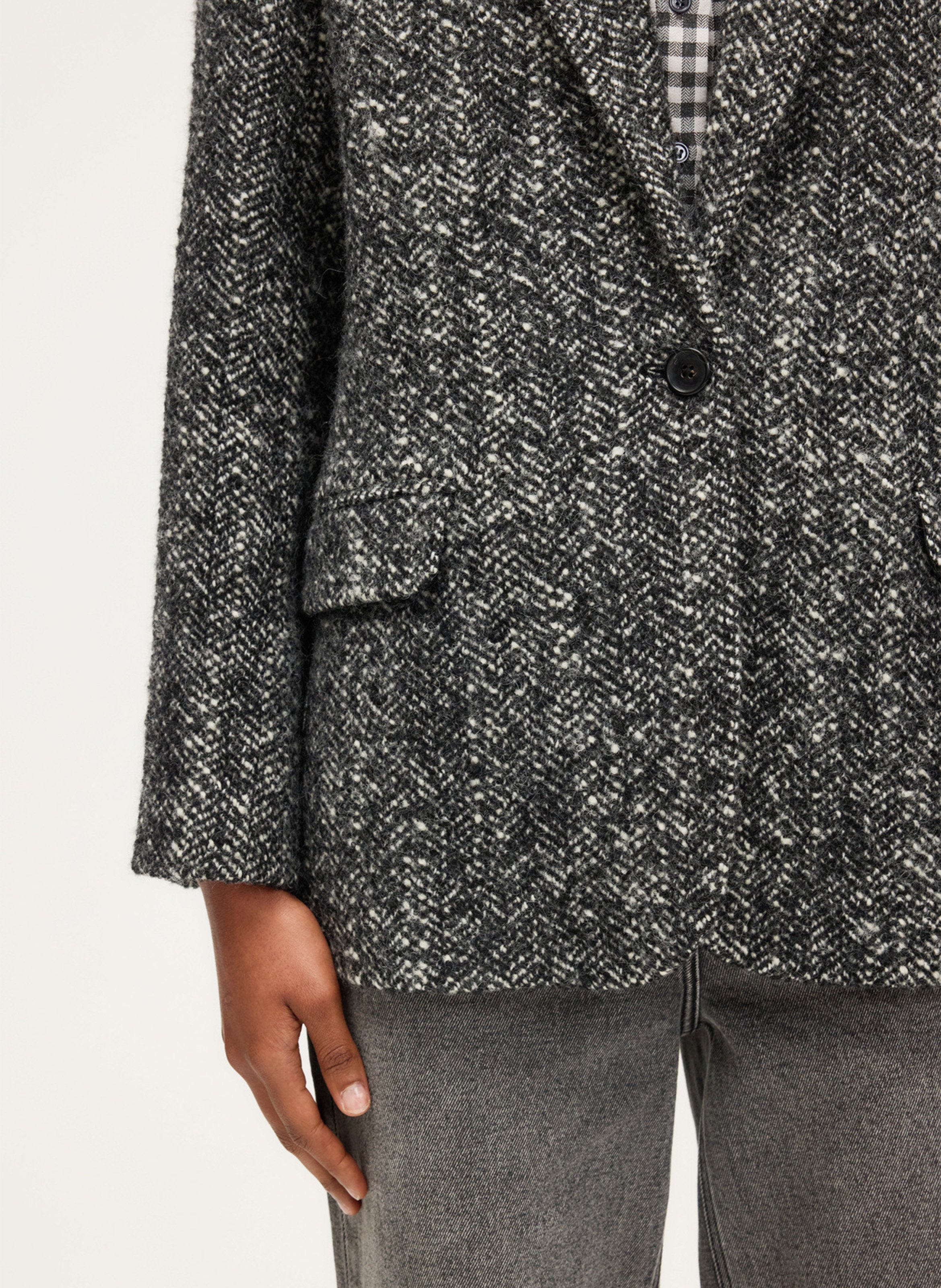 Mixed wool tailored blazer PABLO Black