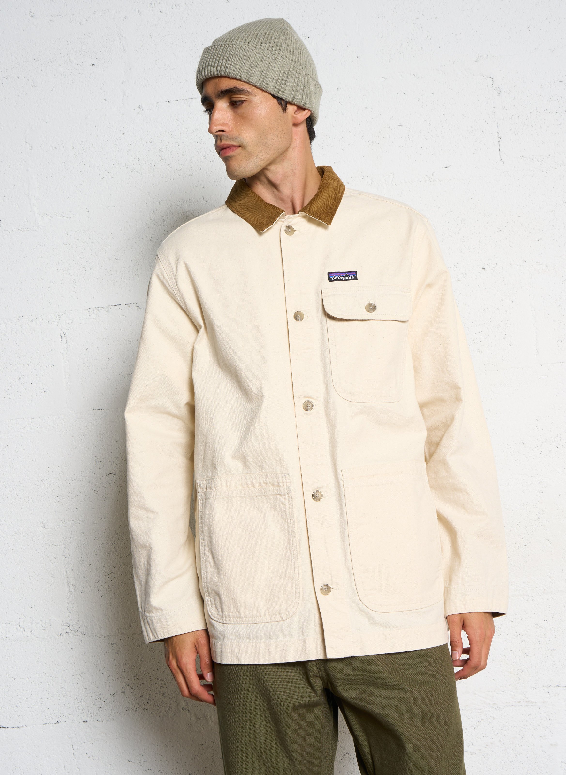 Jacket with classic collar in organic cotton PATAGONIA