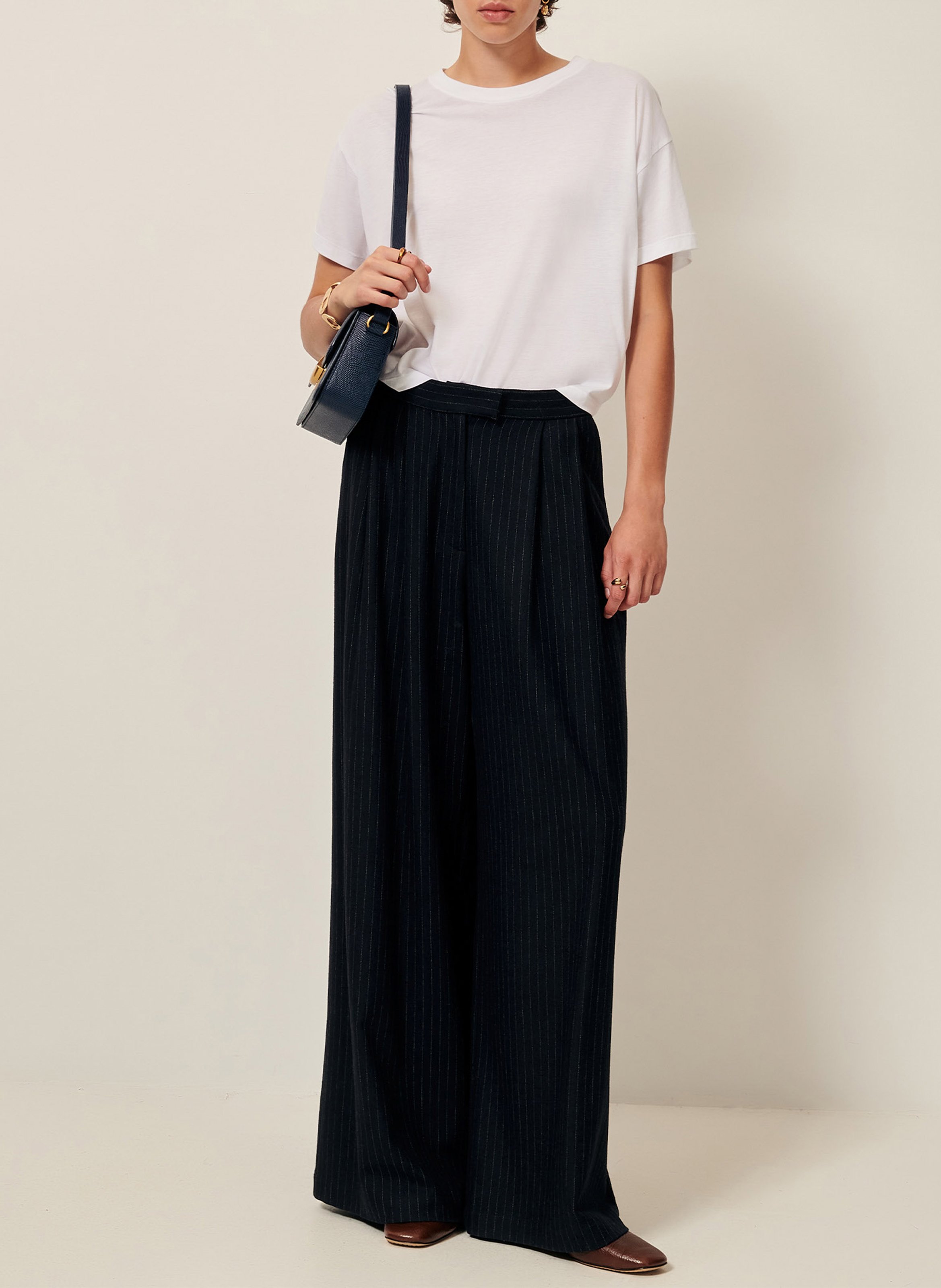 Round-neck oversized T-shirt SESSUN White