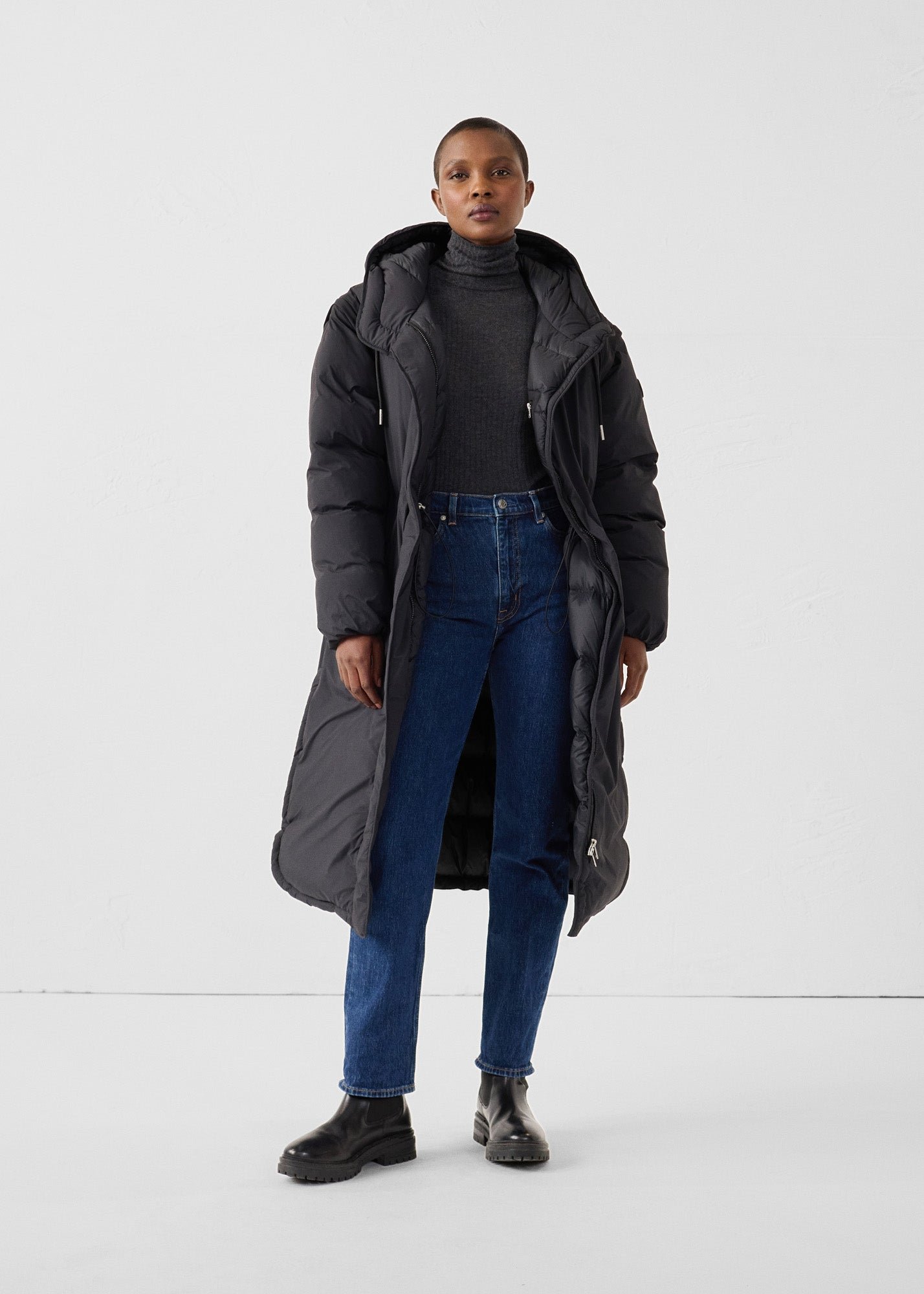 Long stretch padded coat for extreme cold - Brooke JOTT Black