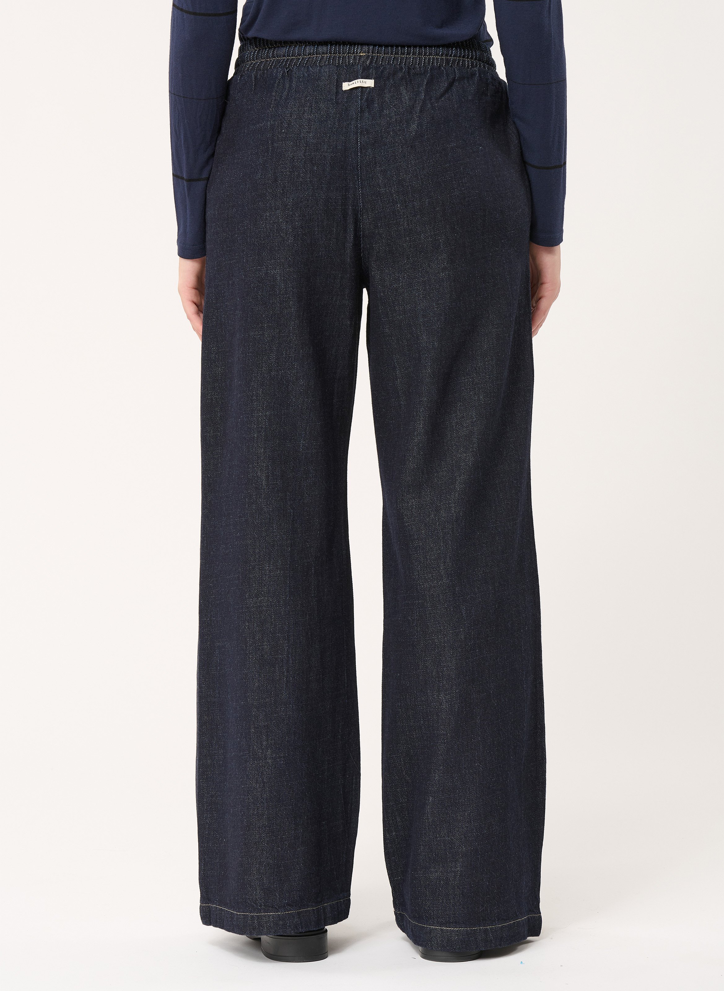 Pantalon large en denim de coton HUMILITY Bleu