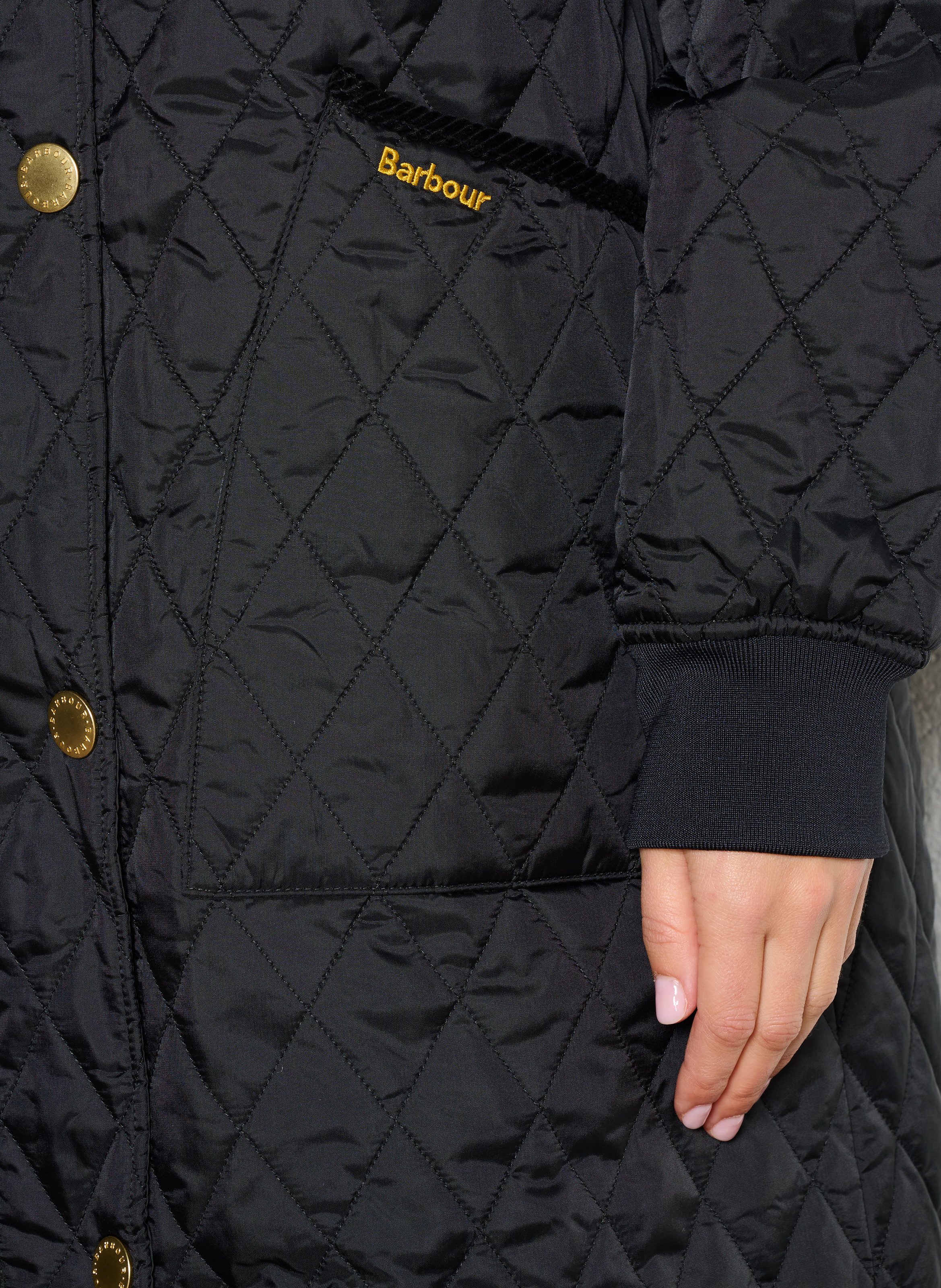 Veste matelassée col capuche BARBOUR Noir