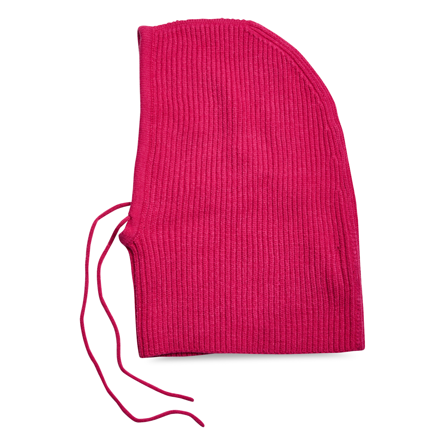 Ribbed knit hooded cagoule PIECES Purple