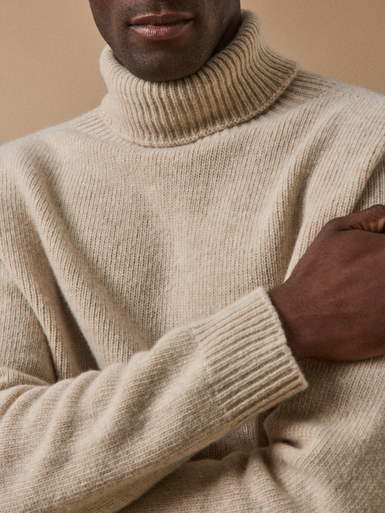 Turtleneck Sweater in Wool Blend CYRILLUS Beige