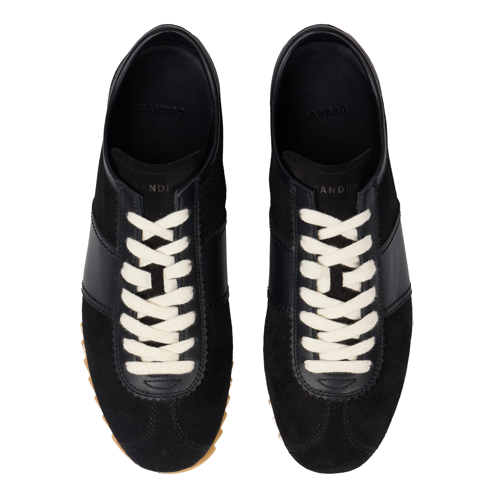 Baskets basses en cuir SANDRO Noir