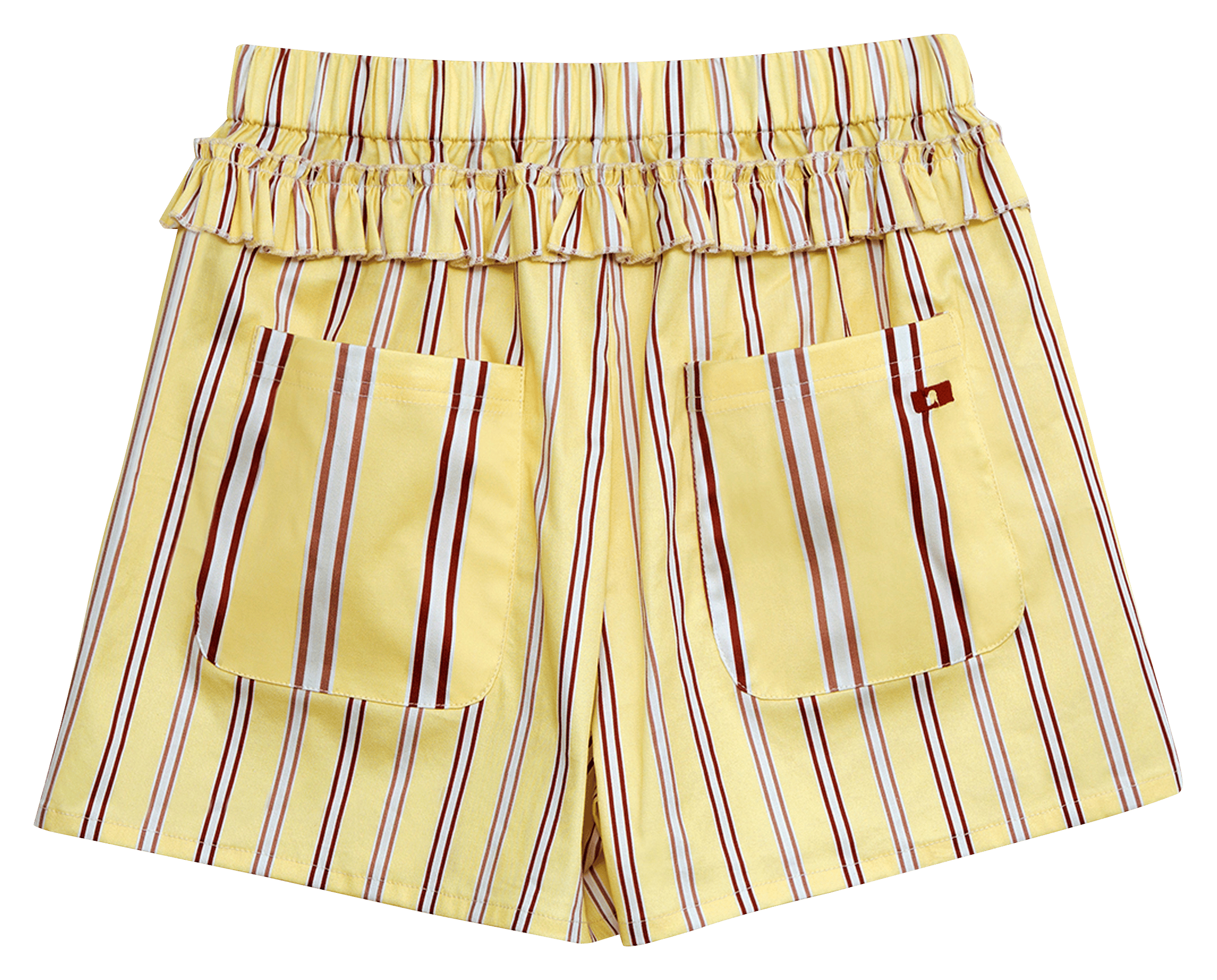 Straight striped shorts LAAGAM Yellow