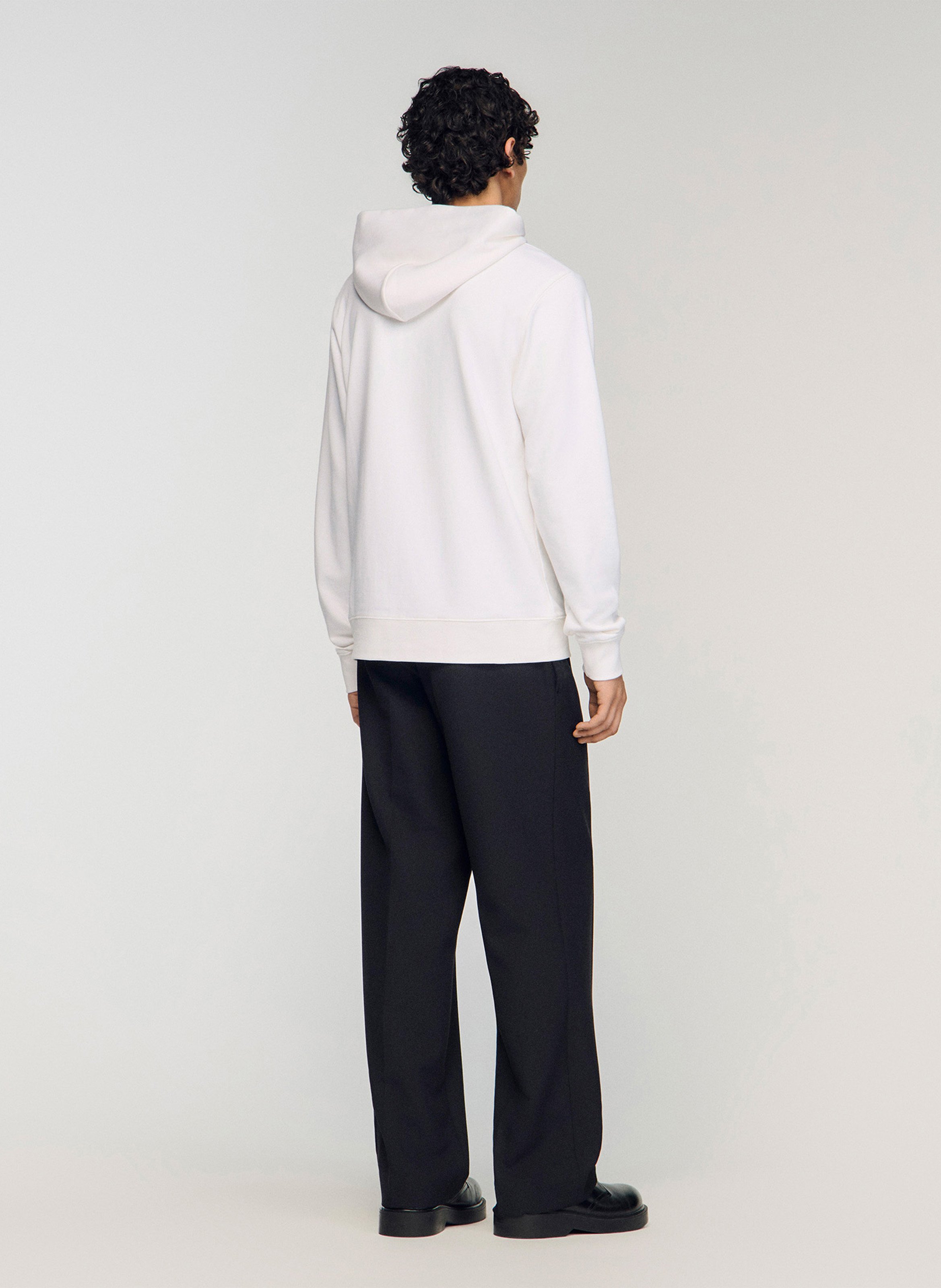 Sweat droit en coton SANDRO White