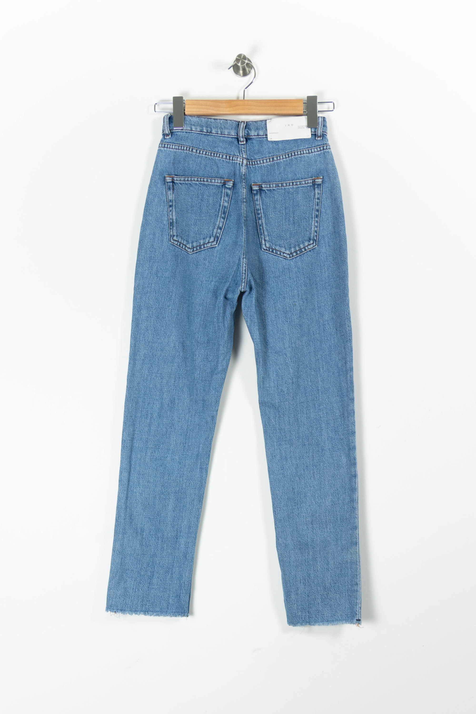 Cropped slim jeans with studs IRO - Seconde Main Blue