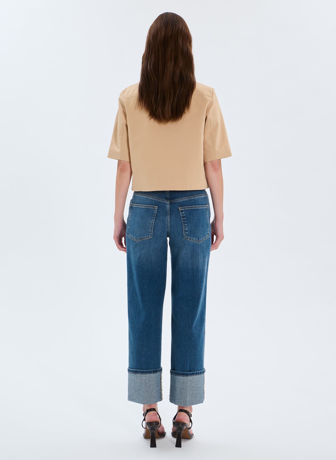 Organic cotton-blend shirt with classic collar ZAPA Beige