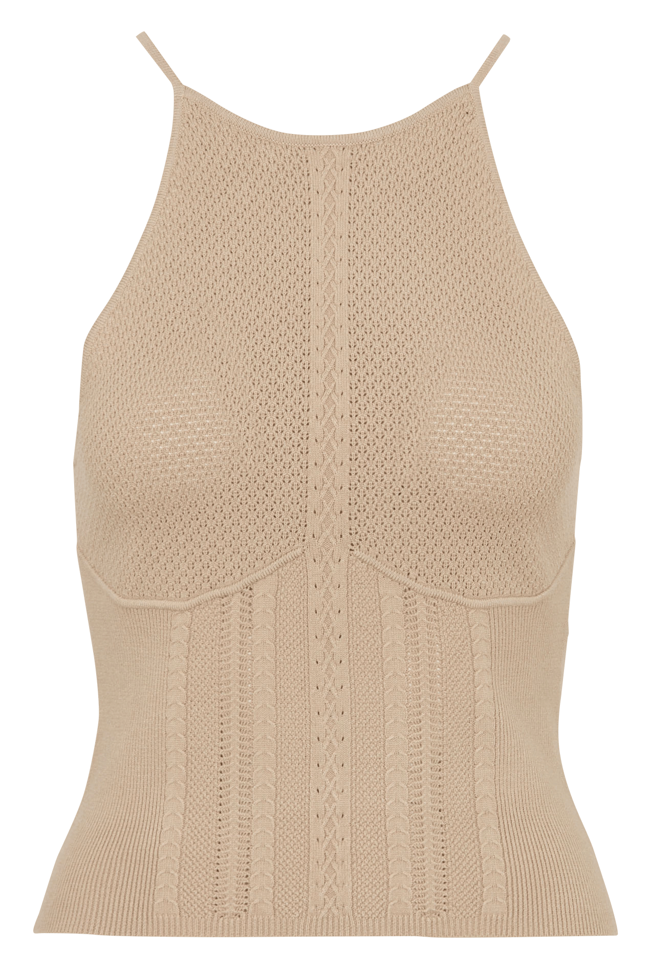 Top van tricot met ronde hals KOOKAI Bruin