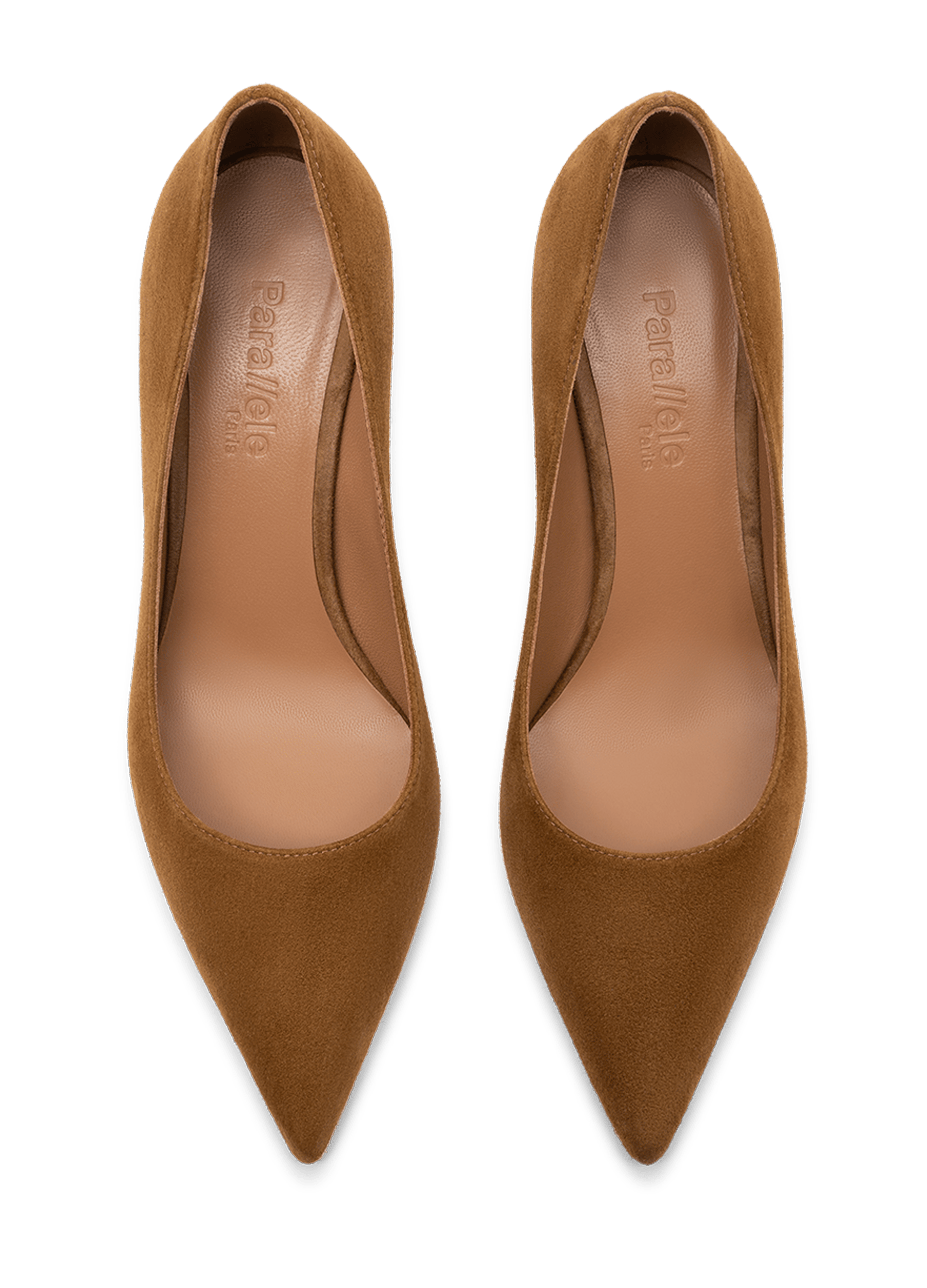 Escarpins en cuir velours datte PARALLELE PARIS Marron