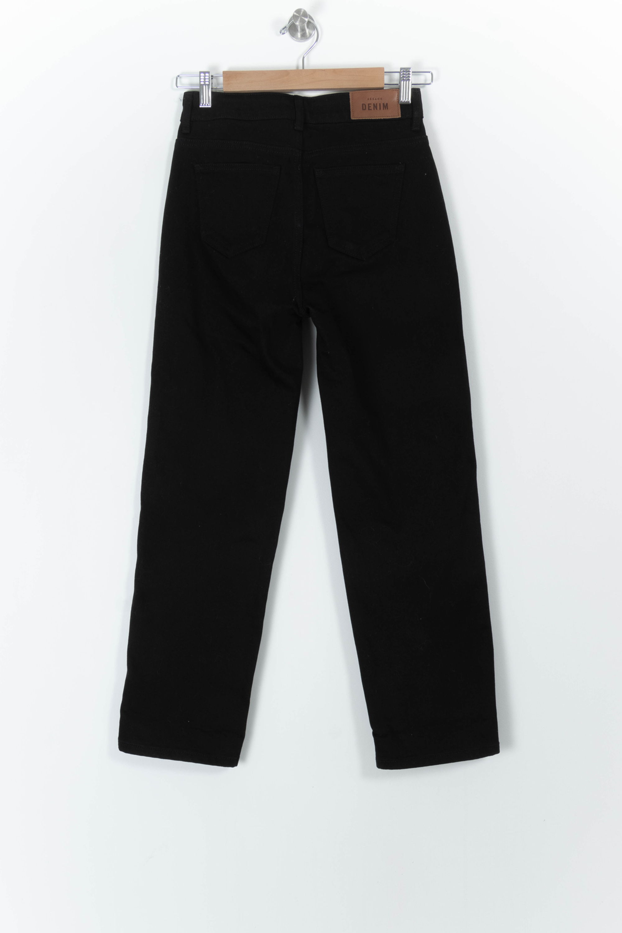 Cropped slim jeans with studs SEZANE - Seconde main Black