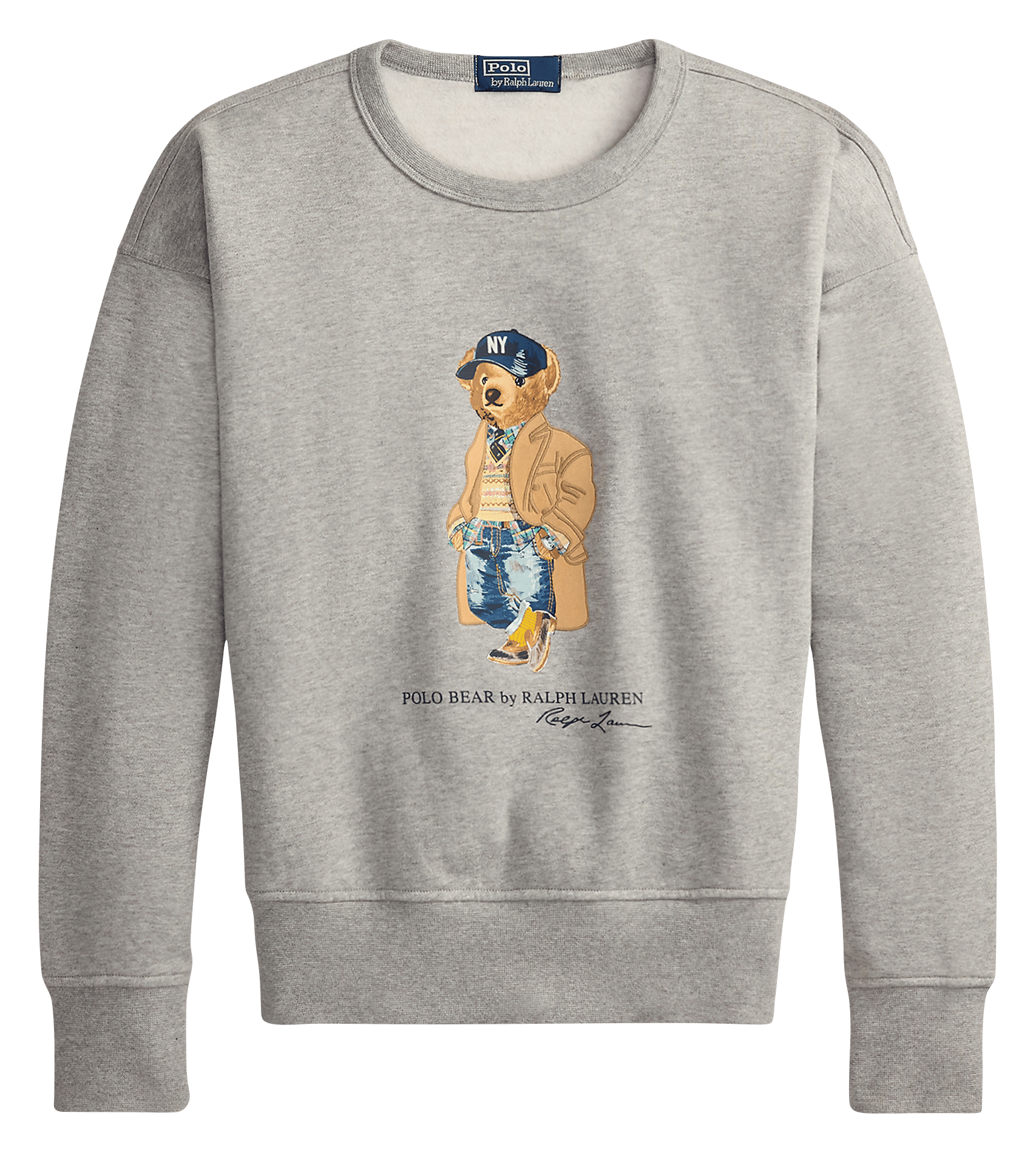 Straight cotton-blend sweater POLO RALPH LAUREN Grey