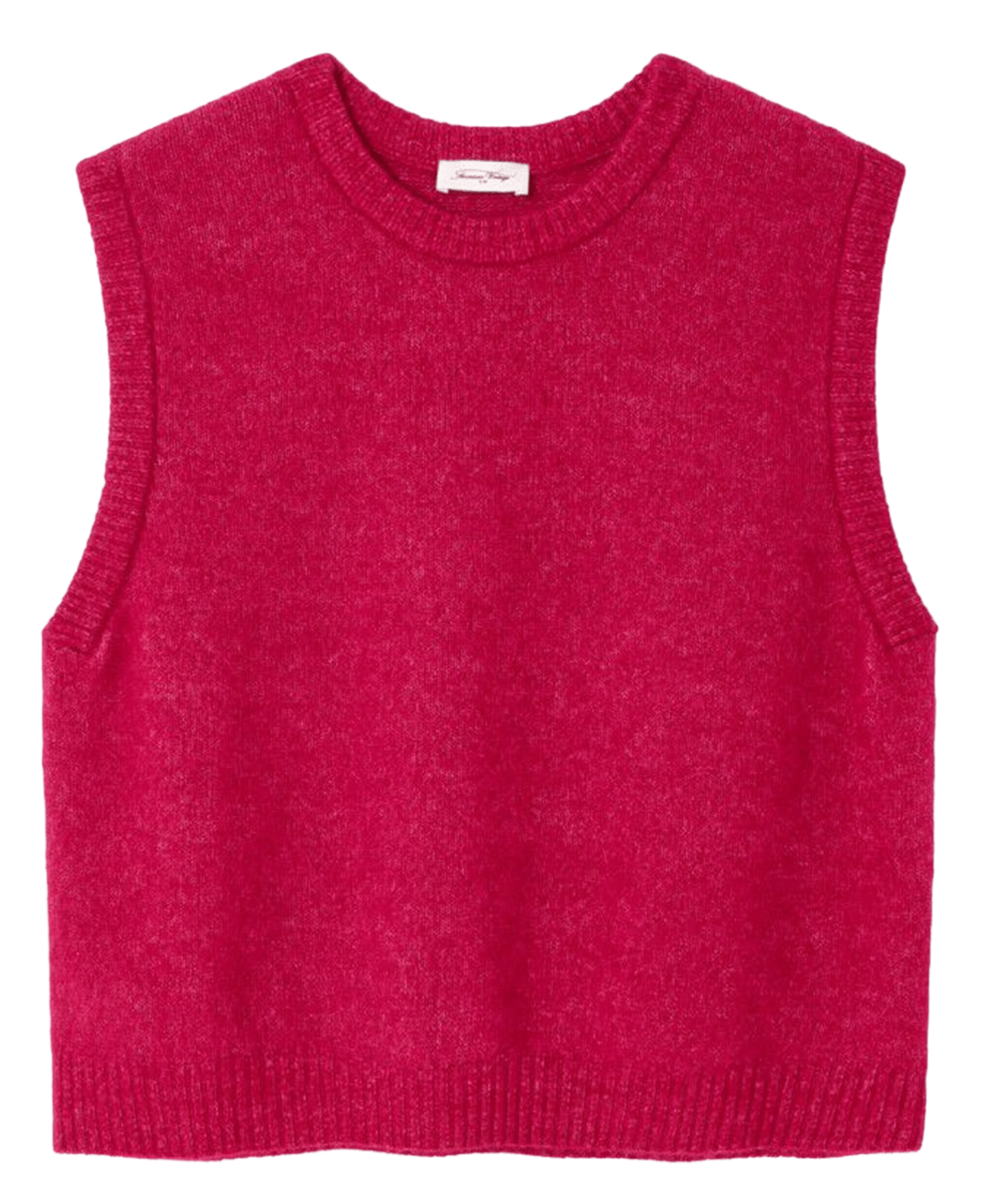 Long wool-blend knit cardigan AMERICAN VINTAGE Red