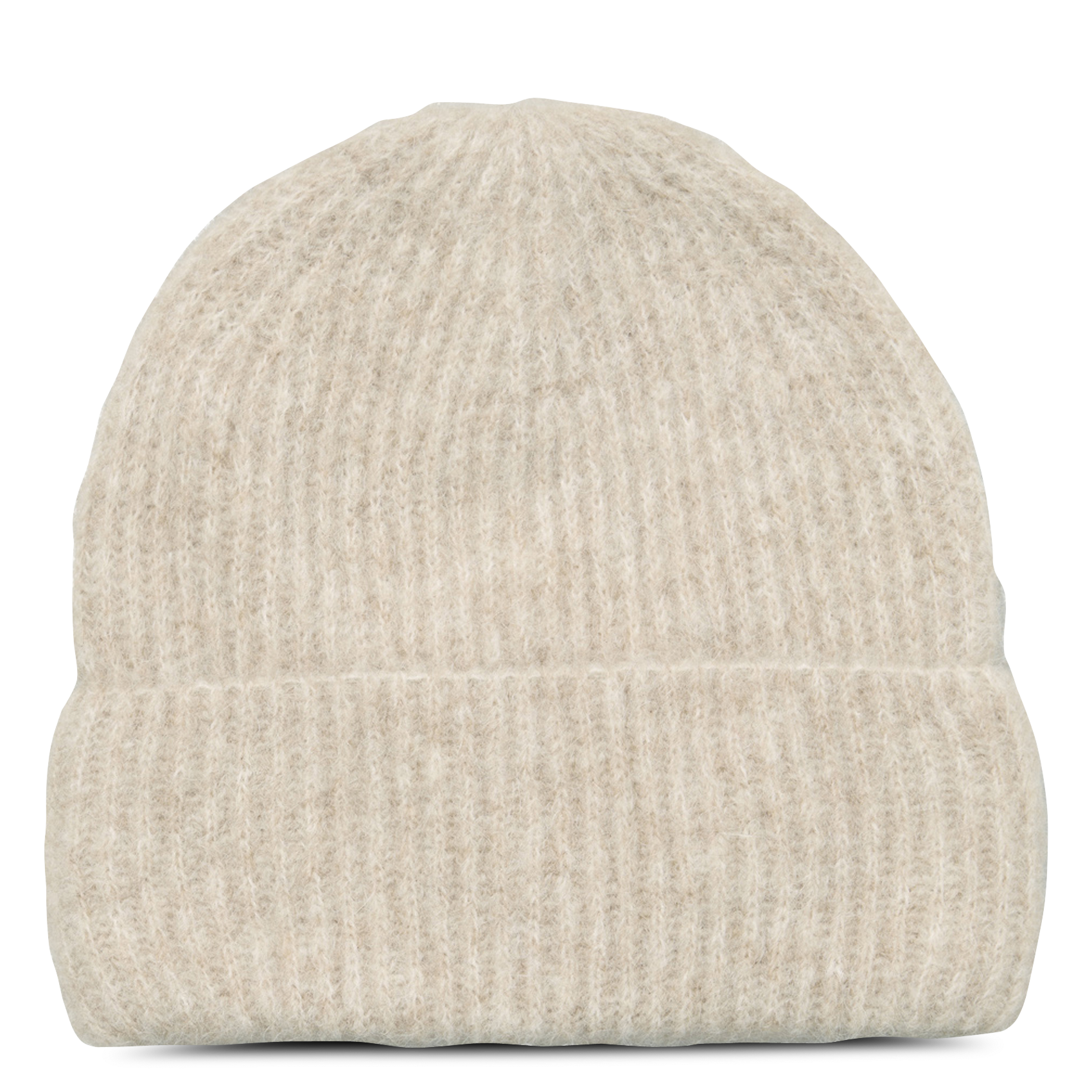 Einfarbige Mütze aus Mischwolle BECKSONDERGAARD Beige