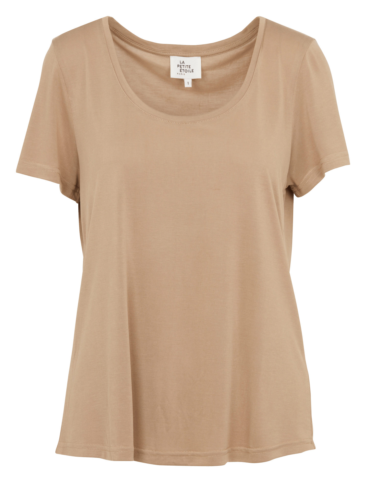 Tee-shirt droit fluide uni LA PETITE ETOILE Beige
