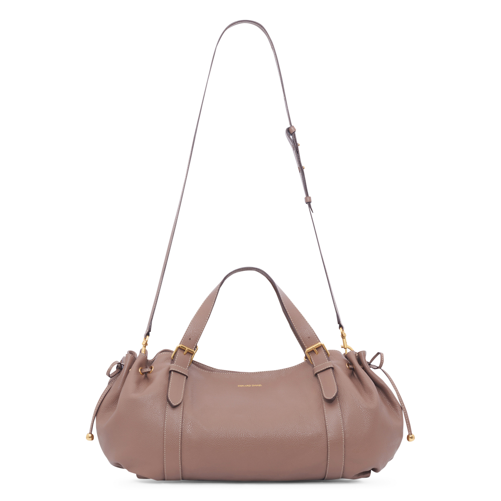 Lederhandtasche mit strukturierter Oberfläche GERARD DAREL Braun